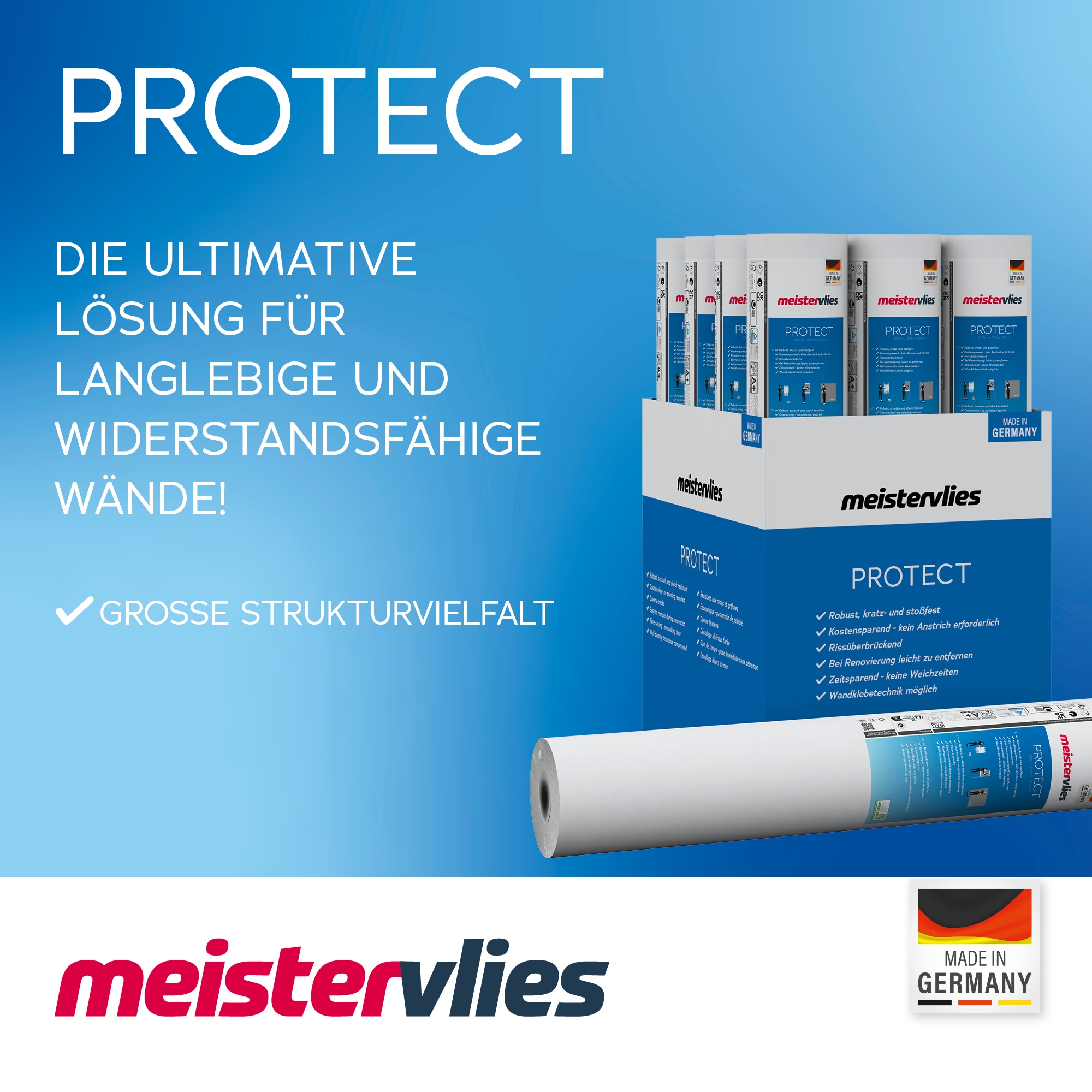 A.S. Création Vliestapete »Meistervlies« Streifen | gestreift | mehrfarbig strukturiert Struktur Tapete Streifen Überstreichbar Tapeten Wohnzimmer Flur Design