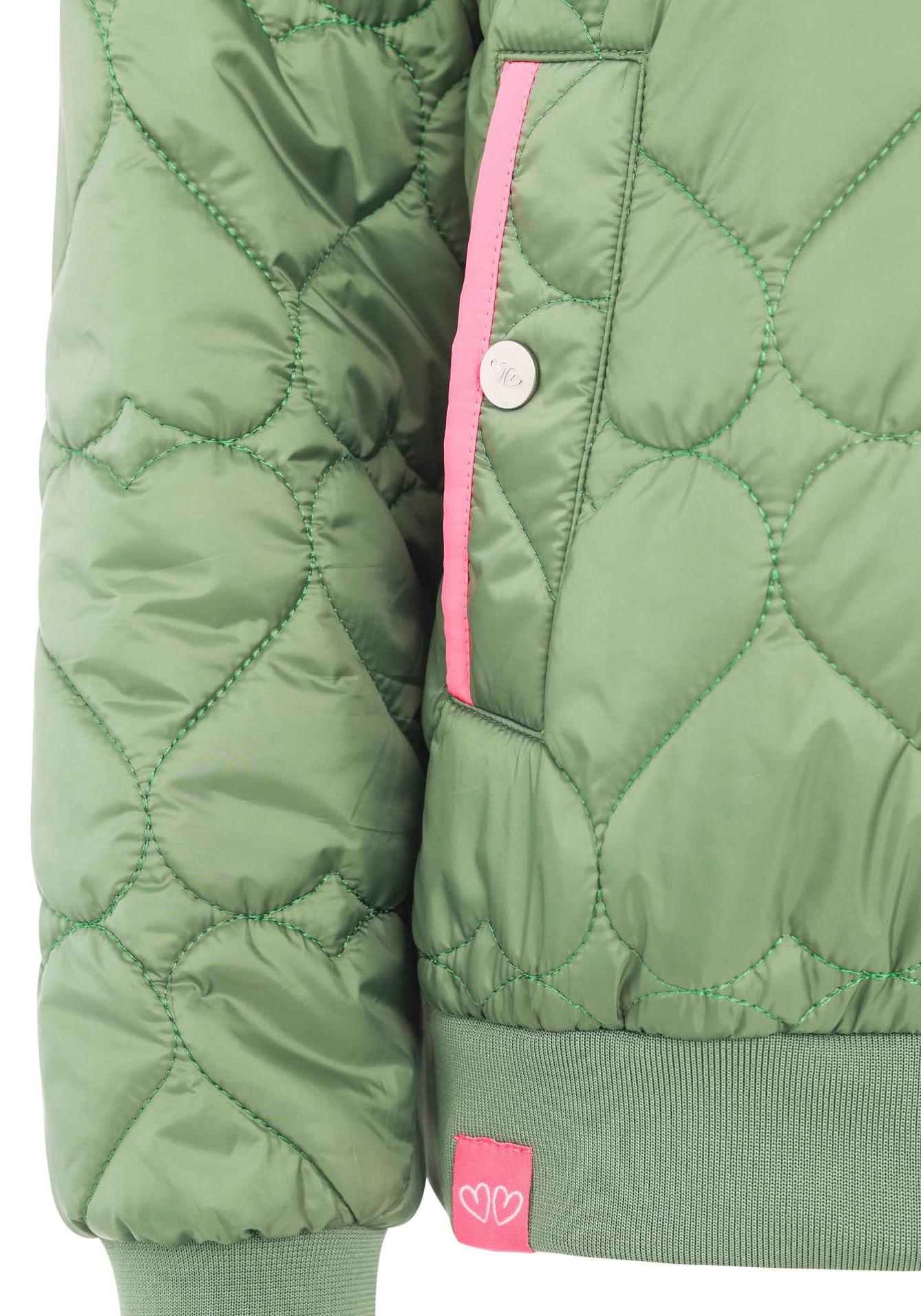 Zwillingsherz Bomberjacke »"Be Happy"«, ohne Kapuze, modisch, Kontrastdetails, regular fit, langärmelig, mit Herzsticker