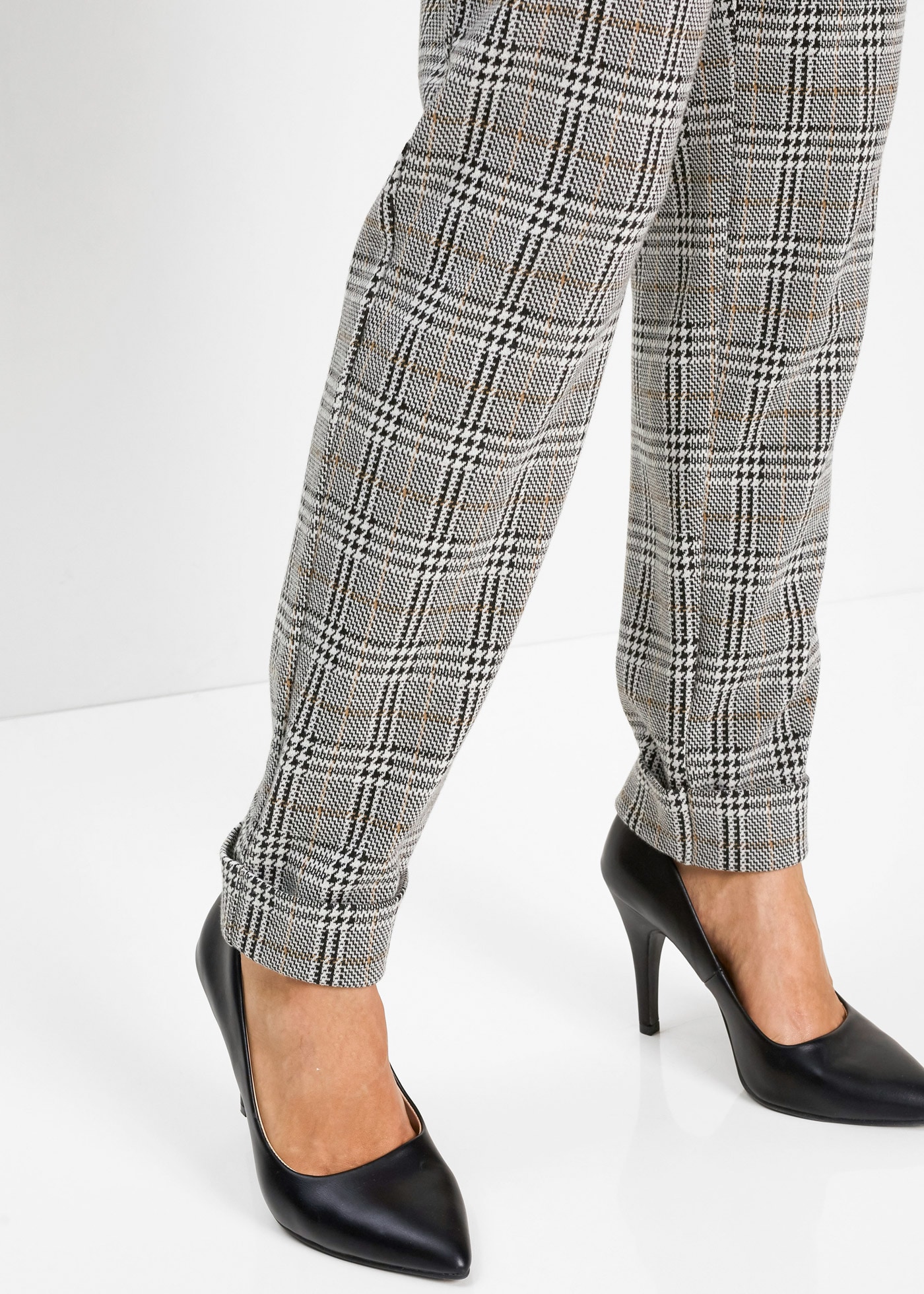 bonprix Schlupfhose »Glencheck-Schlupfhose«  aus Polyester, Viskose und Elasthan, lockere Passform