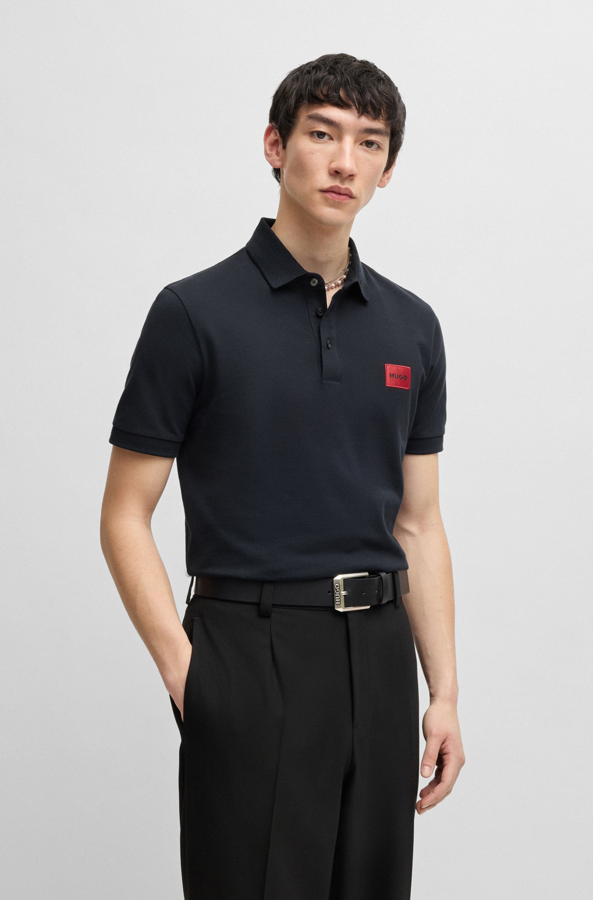 HUGO Poloshirt "Dereso" Slim Fit, Kurzarm, HUGO Weblabel günstig online kaufen