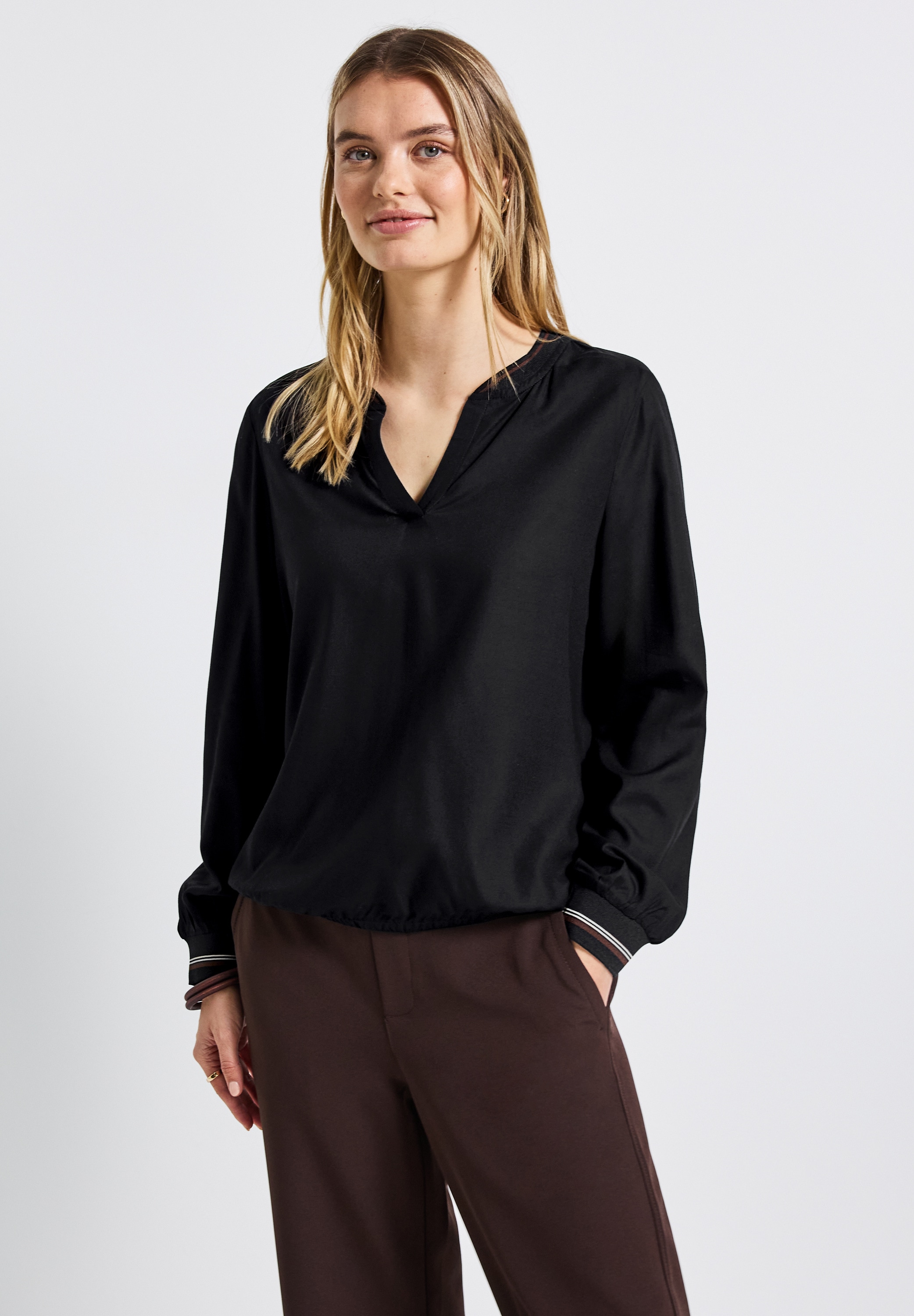 STREET ONE Langarmbluse, aus softer Viskose günstig online kaufen