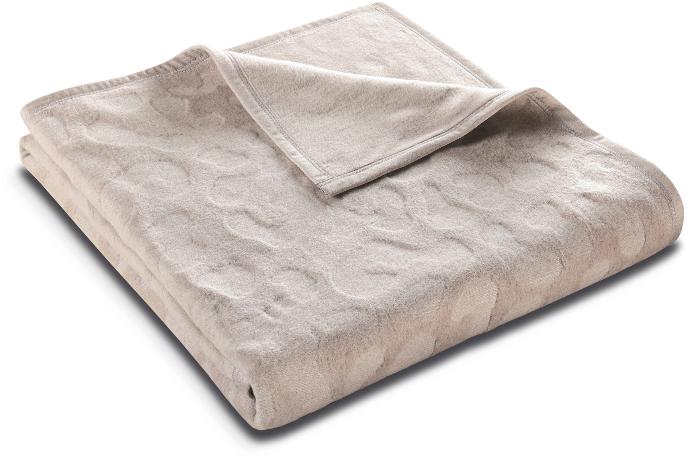 Biederlack Wohndecke "Feel mit schöner Hoch-Tief-Struktur" Made in Germany günstig online kaufen