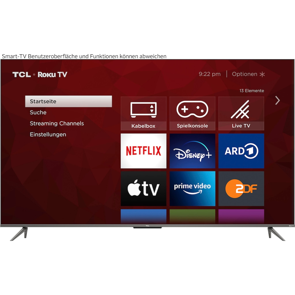 TCL QLED-Fernseher »55RC630X1«, 139 cm/55 Zoll, 4K Ultra HD, Smart-TV, HDR Pro, HDR10+, Dolby Vision, Game Master, HDMI 2.1, ONKYO Sound