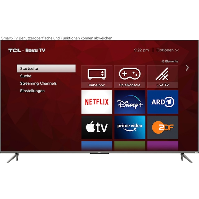 TCL QLED-Fernseher »55RC630X1«, 139 cm/55 Zoll, 4K Ultra HD, Smart-TV, HDR  Pro, HDR10+, Dolby Vision, Game Master, HDMI 2.1, ONKYO Sound | BAUR
