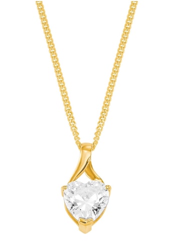 Kette mit Anhänger »Schmuck Geschenk Halskette Herz LIEBE 2014209 Gold 375«