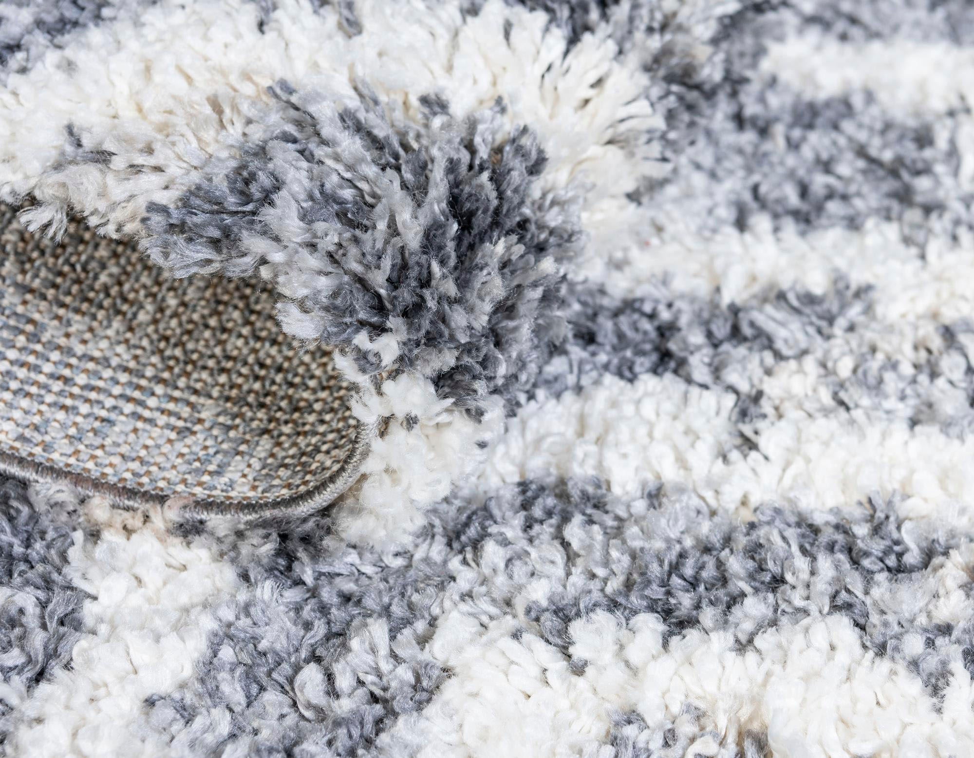 Myflair Möbel & Accessoires Hochflor-Teppich »Top Shag Lagerräumung«, rechteckig, 32 mm Höhe, gewebt, Rauten Design, melierte Optik, weich & kuschelig, mit Fransen
