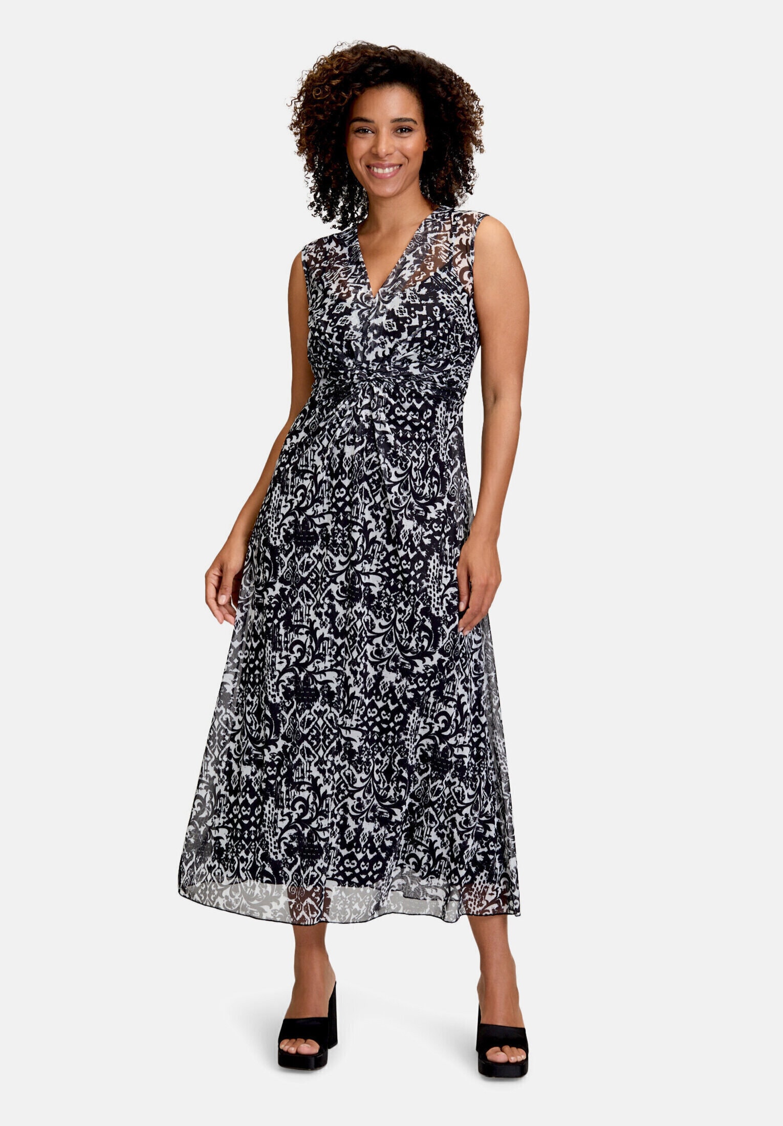 Cartoon Midikleid »Damen ohne Arm« Ohne Tasche Druck