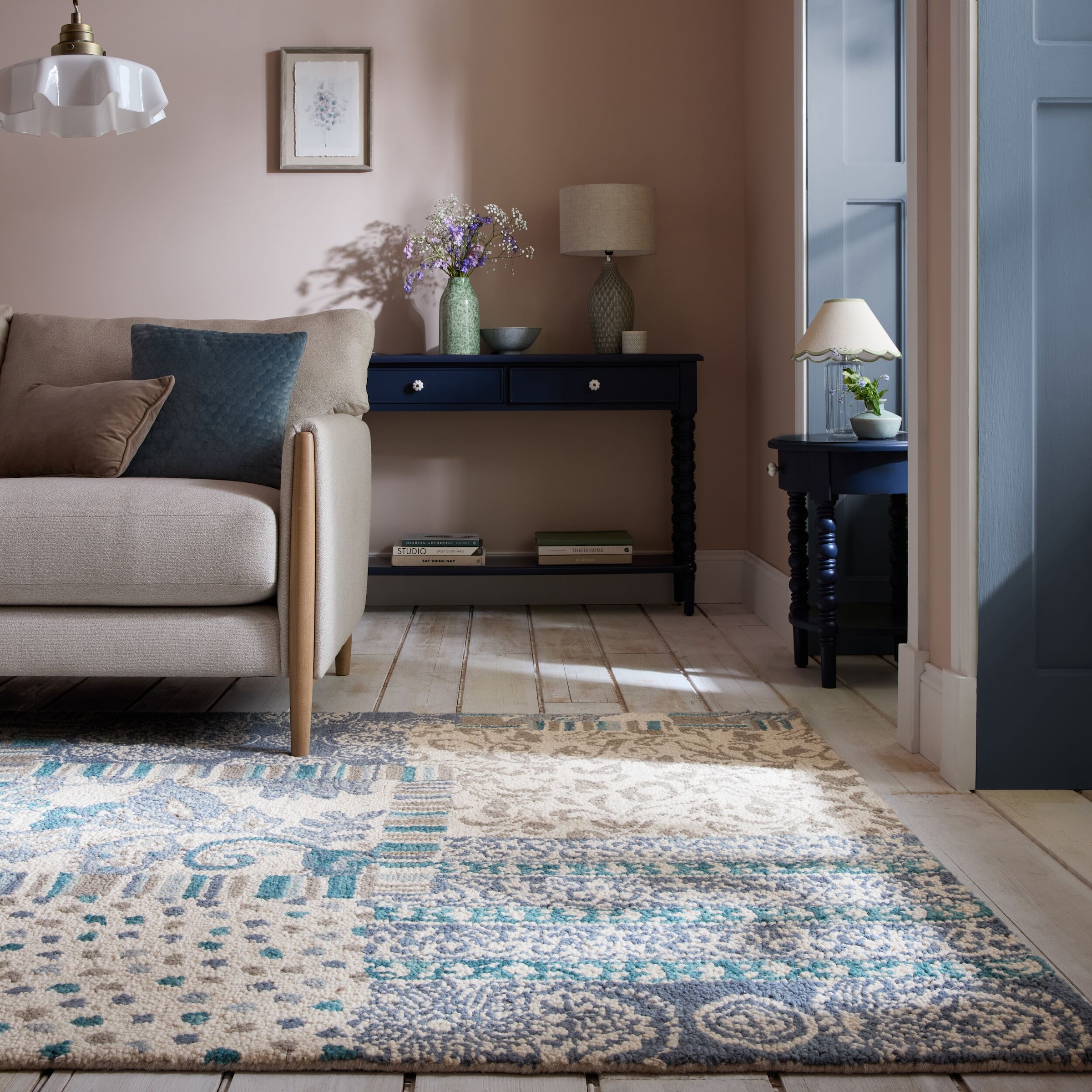 FLAIR RUGS Wollteppich »Eloise Patchwork«, rechteckig, 8 mm Höhe