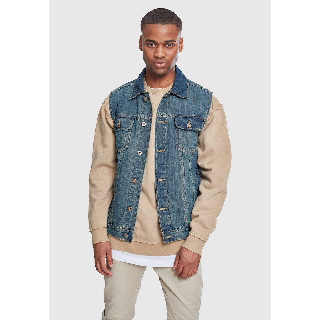 URBAN CLASSICS Jerseyweste »Urban Classics Herren Denim Vest«, (1 tlg.)