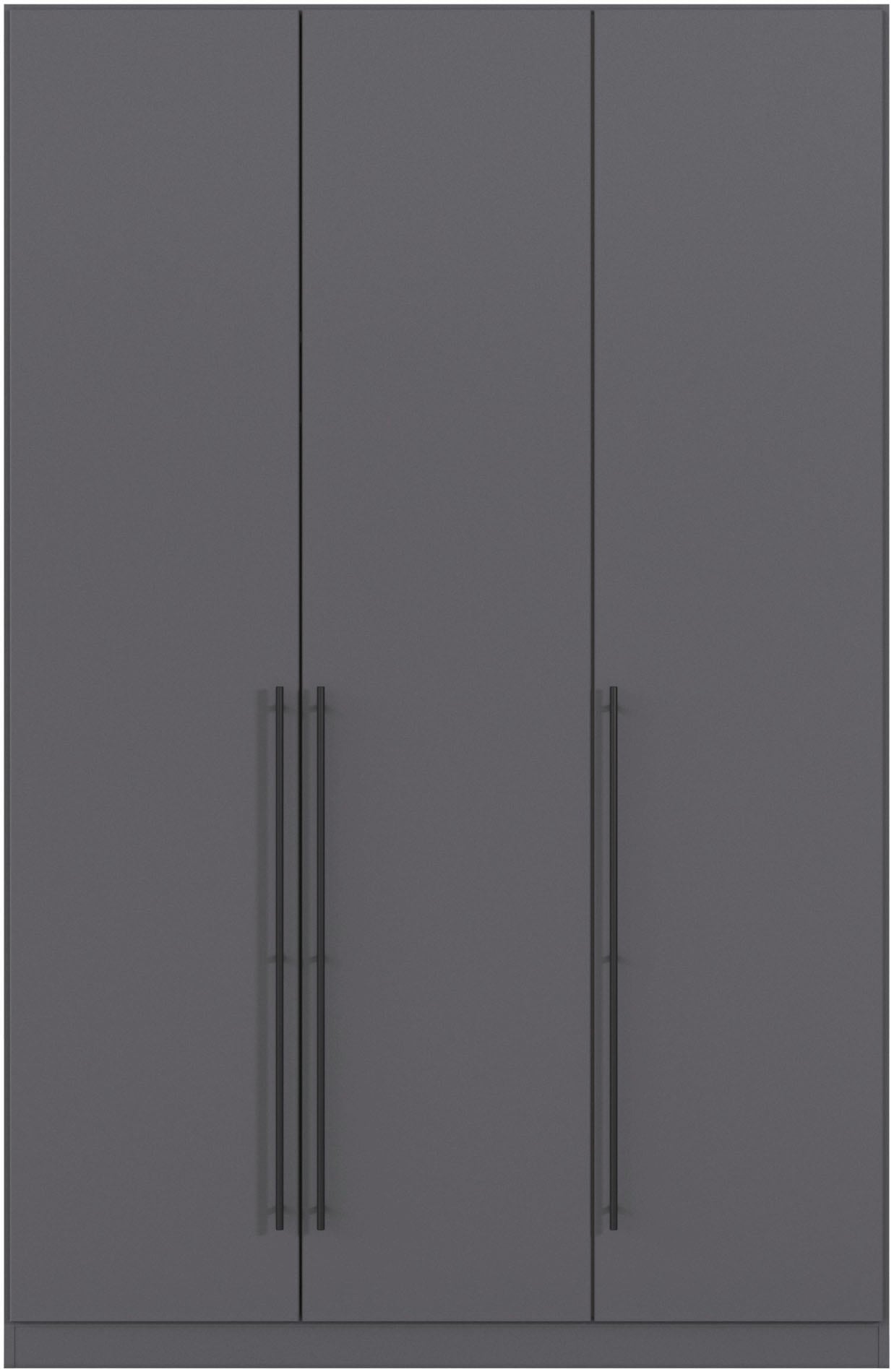 rauch Kleiderschrank, (in 3 verschiedenen Ausstattungen BASIC/CLASSIC/PREMIUM), mit hochwertigen Stangengriffen in Schwarz aus Metall MADE IN GERMANY