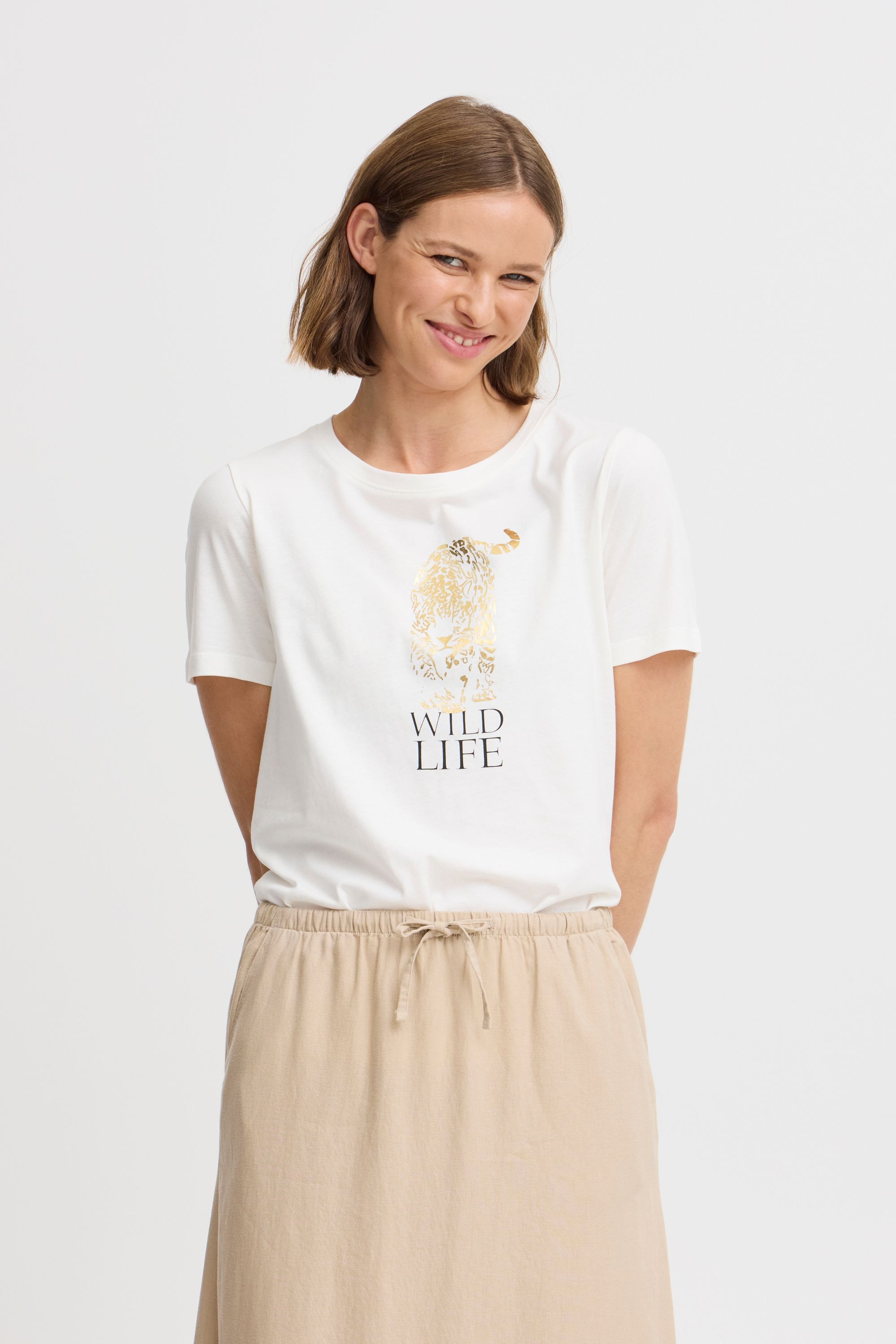 b.young Rundhalsshirt »Rundhalsshirt BYSOBBE TIGER«