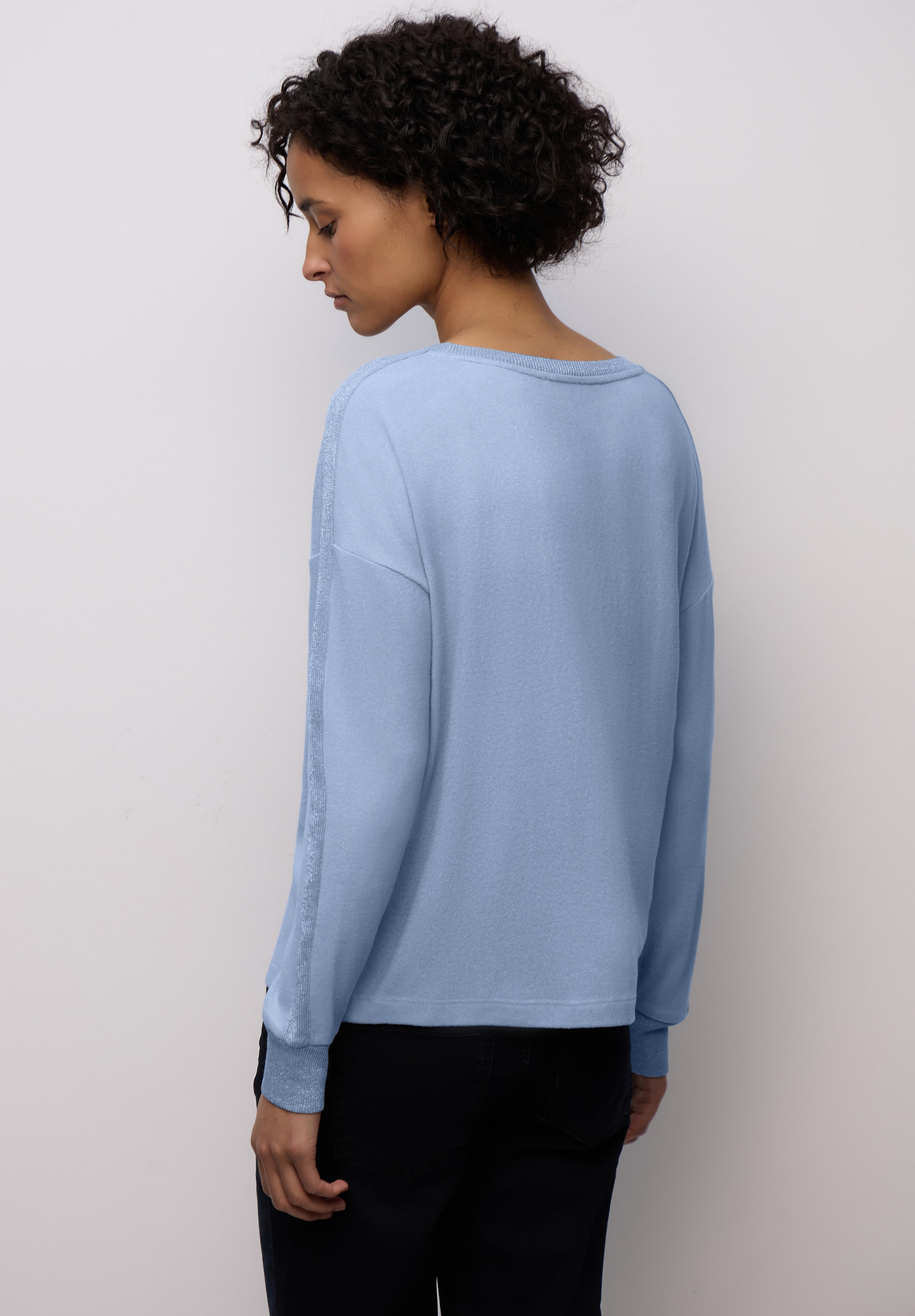 STREET ONE Langarmshirt mit Glitzer-Detail günstig online kaufen