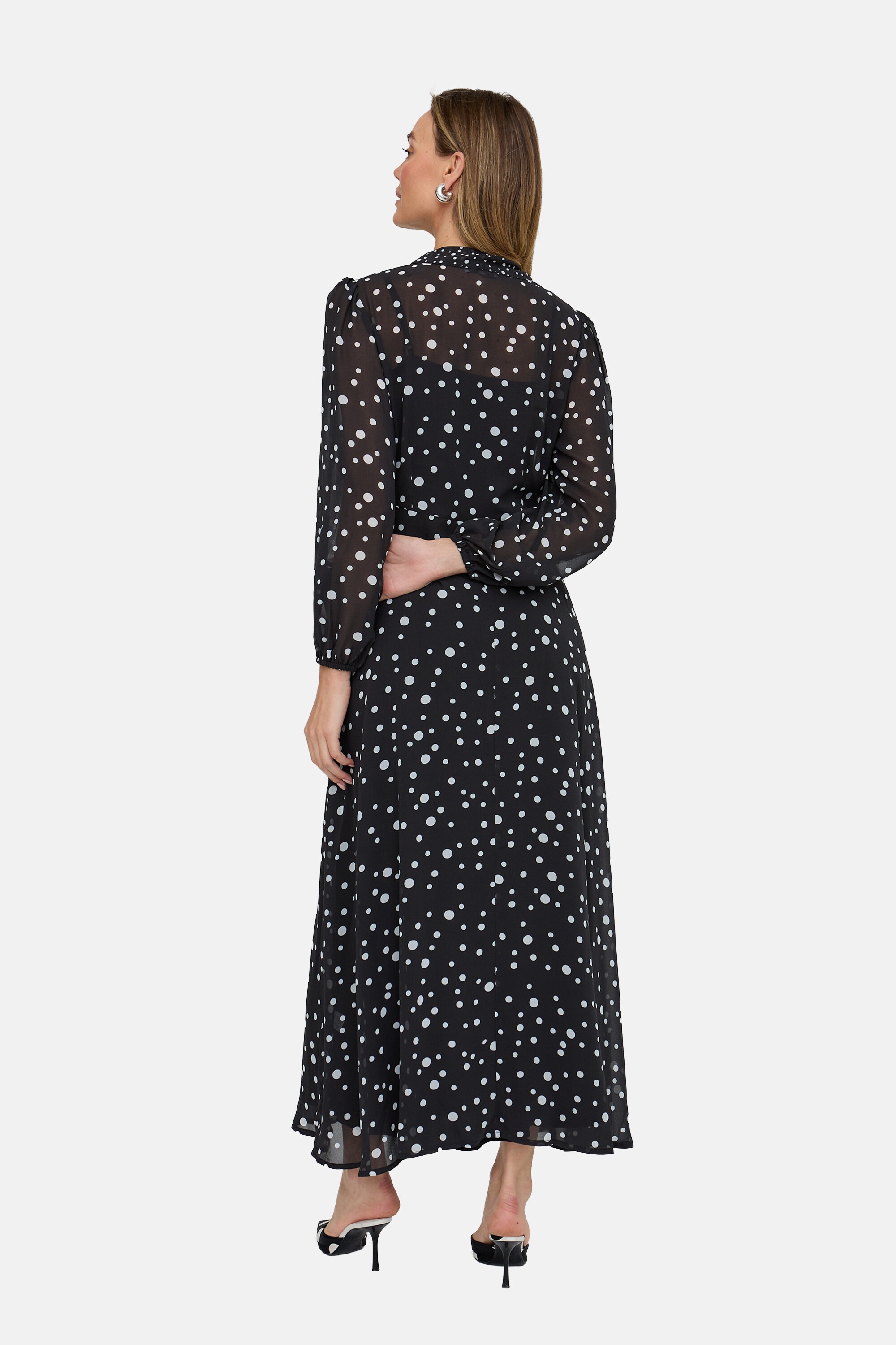 Lily and Lionel Midikleid »Margot Ruffle Neck Print Maxi Dress Damen«