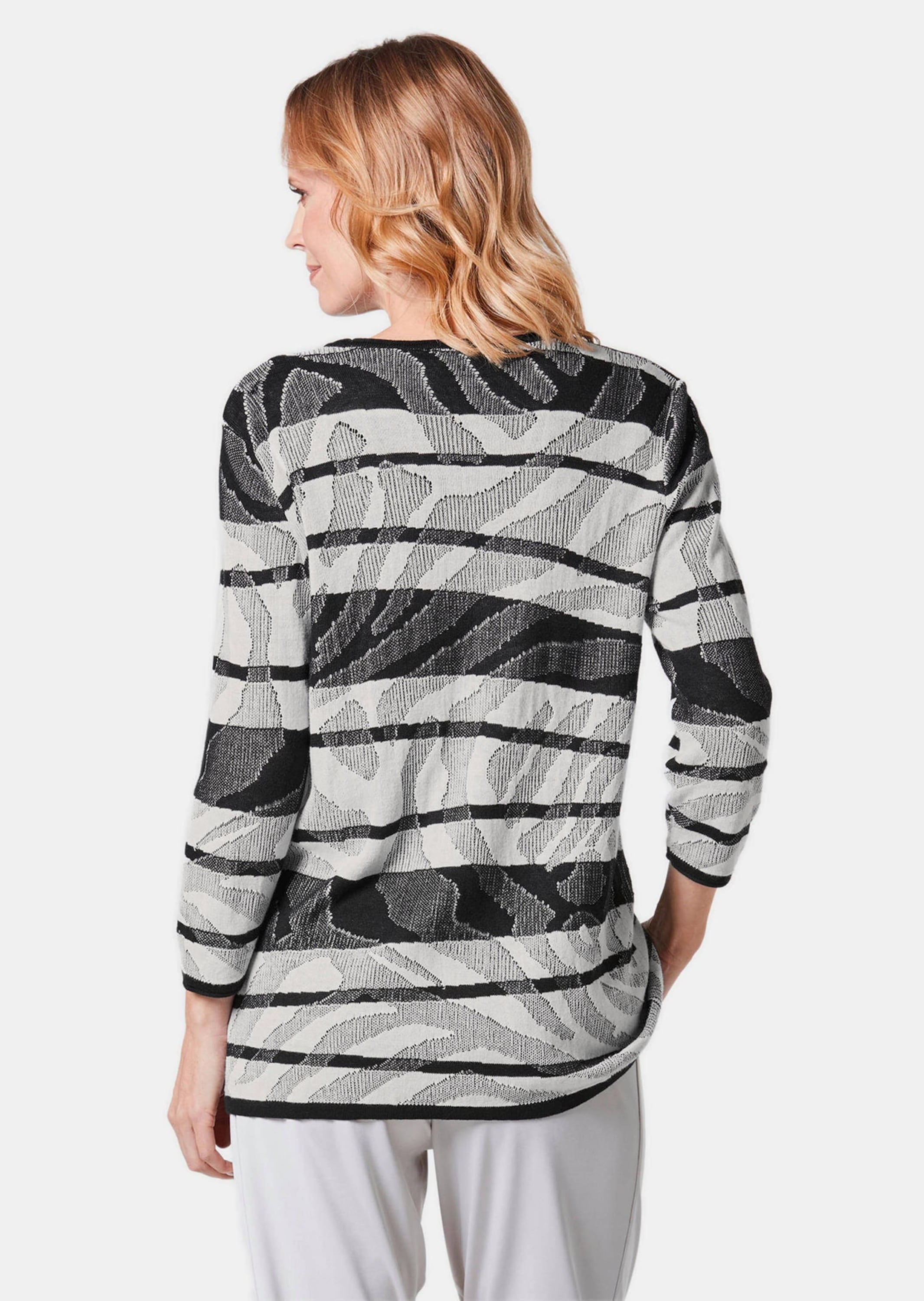 GOLDNER Strickjacke »Strickjacke Strickjacke mit V-Ausschnitt«