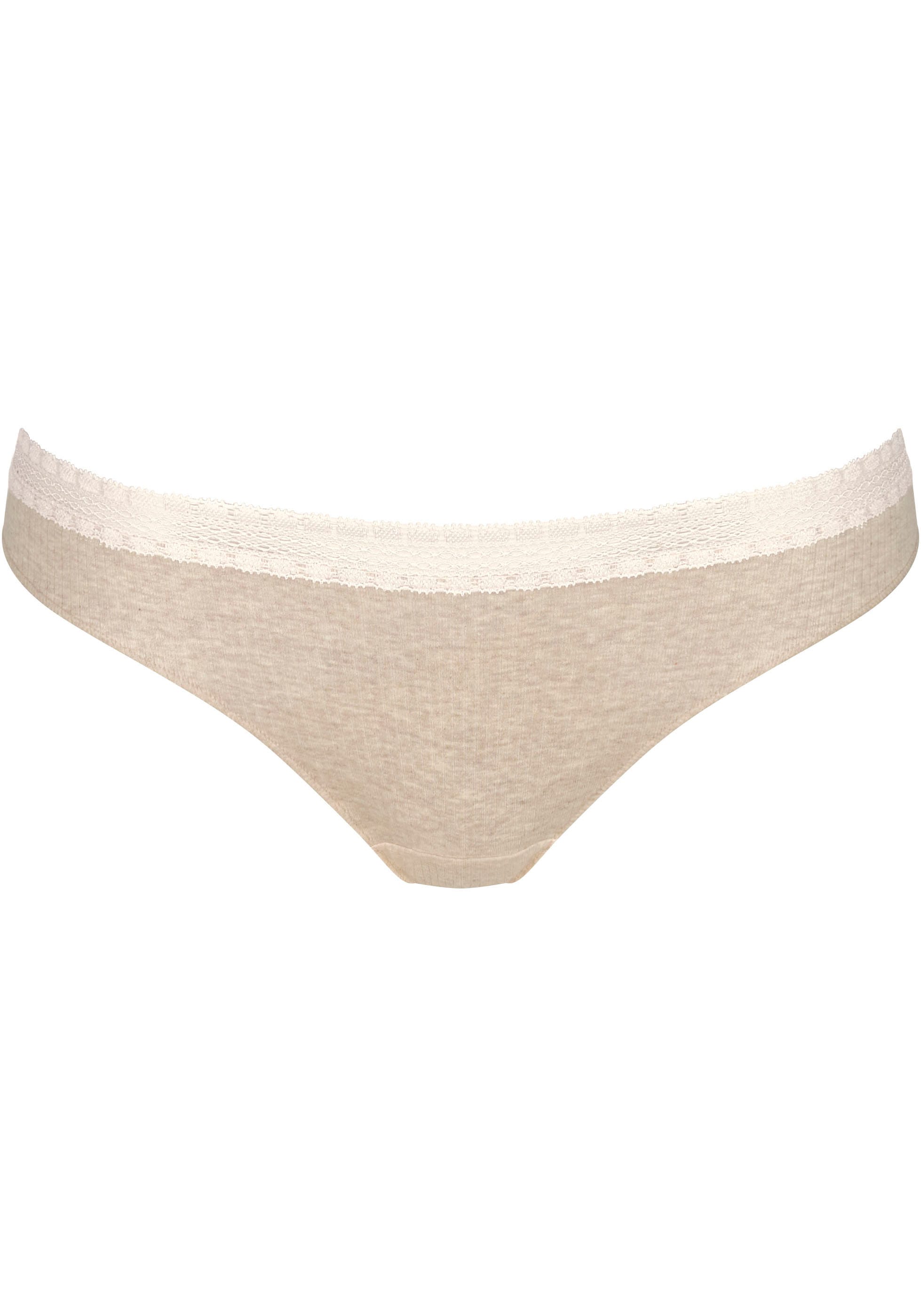 sloggi Slip »GO Ribbed R Brazil C2P«, (2er Pack), weiche Rippware mit Spitzenbesatz