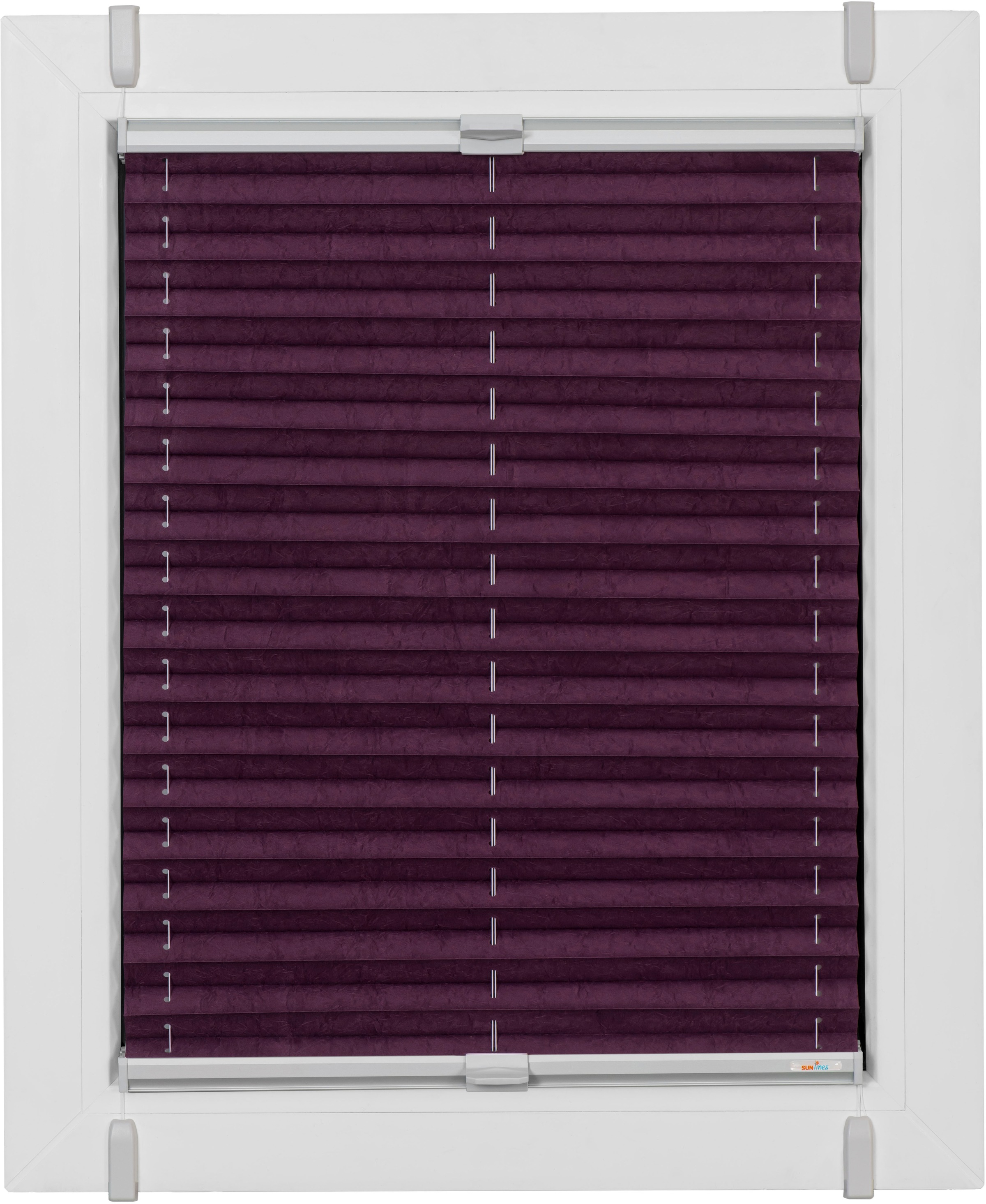 sunlines "One Size Style Crush" blickdicht ohne Bohren verspannt Zubehörfarbe grau, zum Klemmen