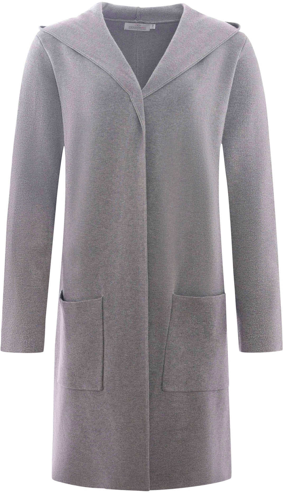 Zwillingsherz Cardigan, Kapuze, Taschen, Langarm, ohne Verschluss günstig online kaufen