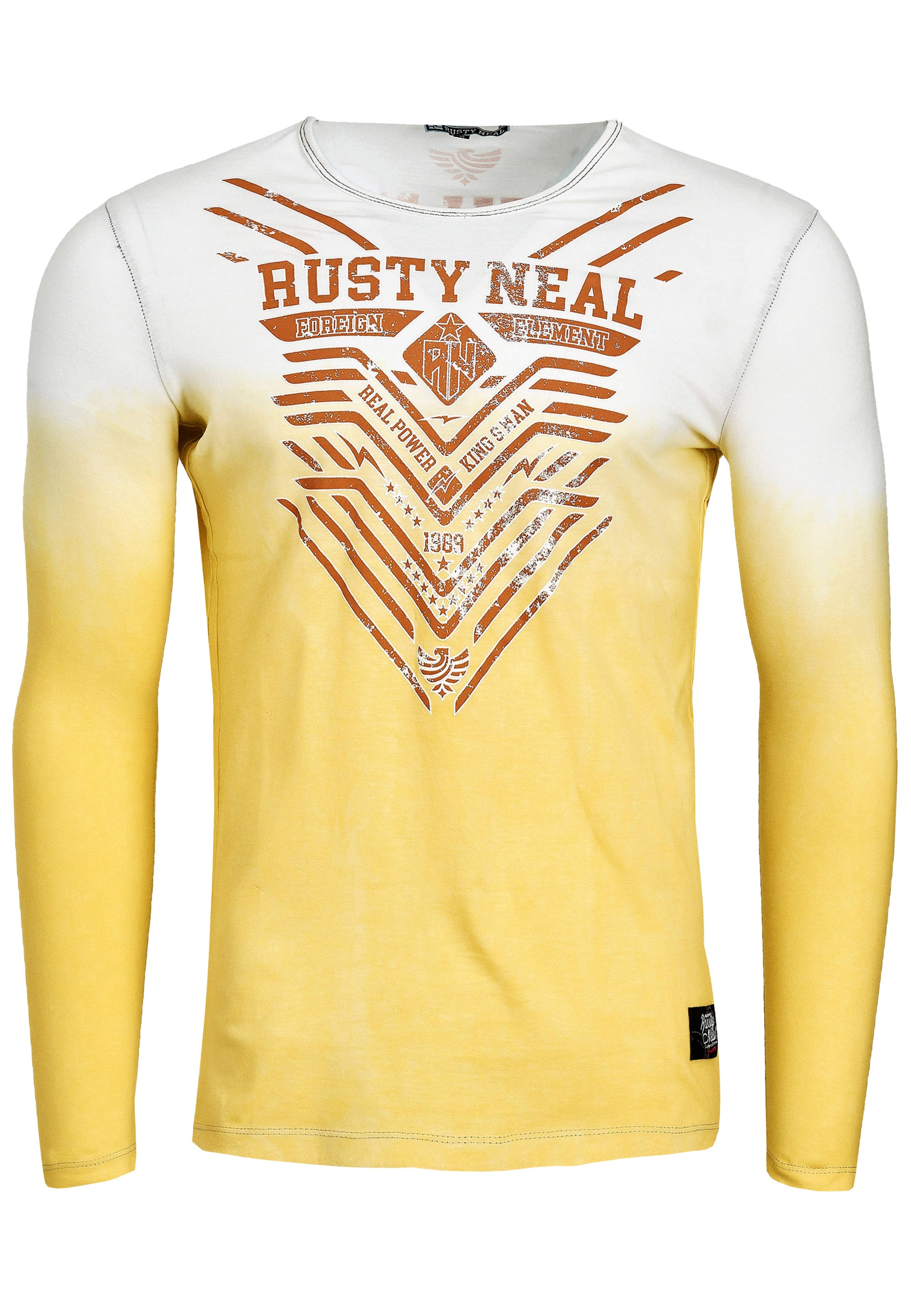 Rusty Neal Langarmshirt, mit eindrucksvollem Front-Print
