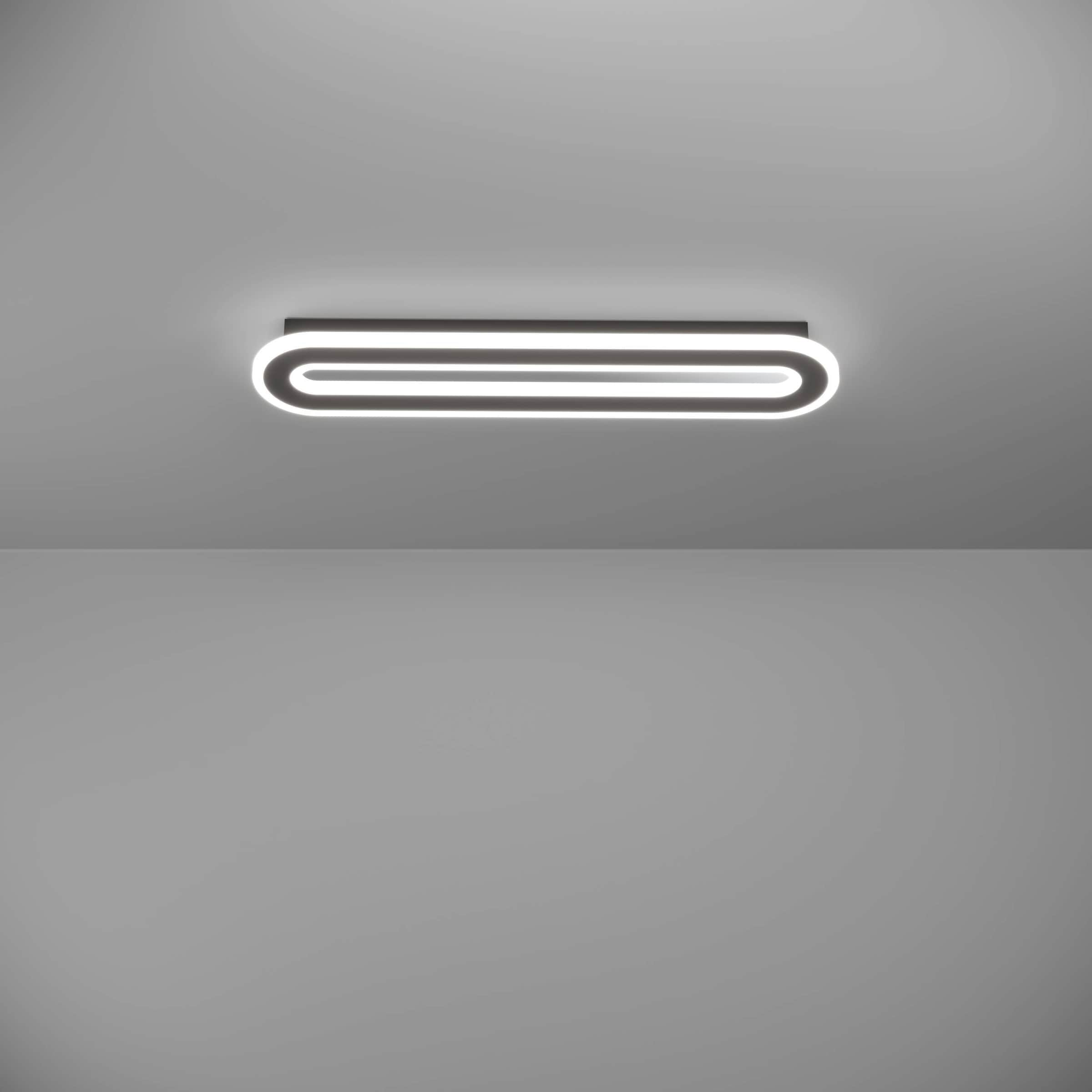 EGLO Deckenleuchte »Macchioni Deckenlampe, Küchenlampe aus Metall und Kusntoff, Lampe« LED-Modul 1 Stk. Kaltweiß | Neutralweiß | Warmweiß