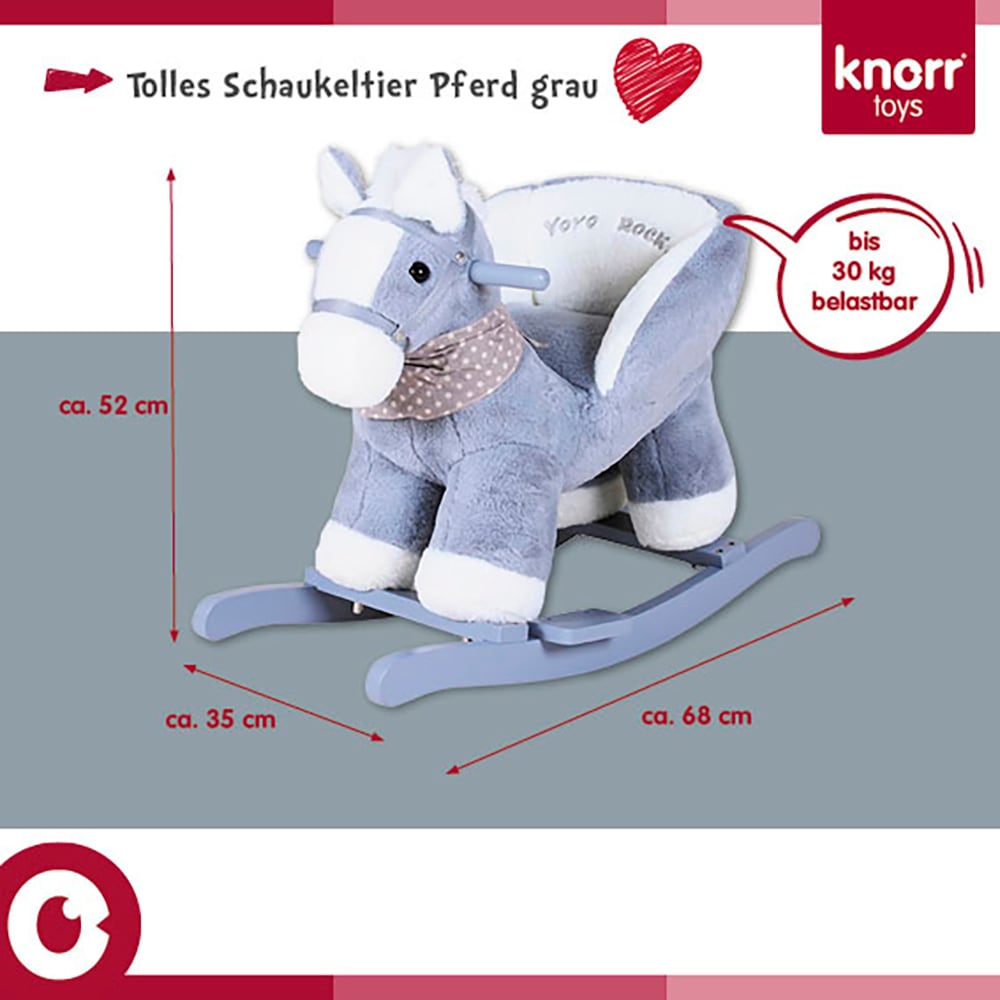 Knorrtoys® Schaukeltier »Pferd grau«