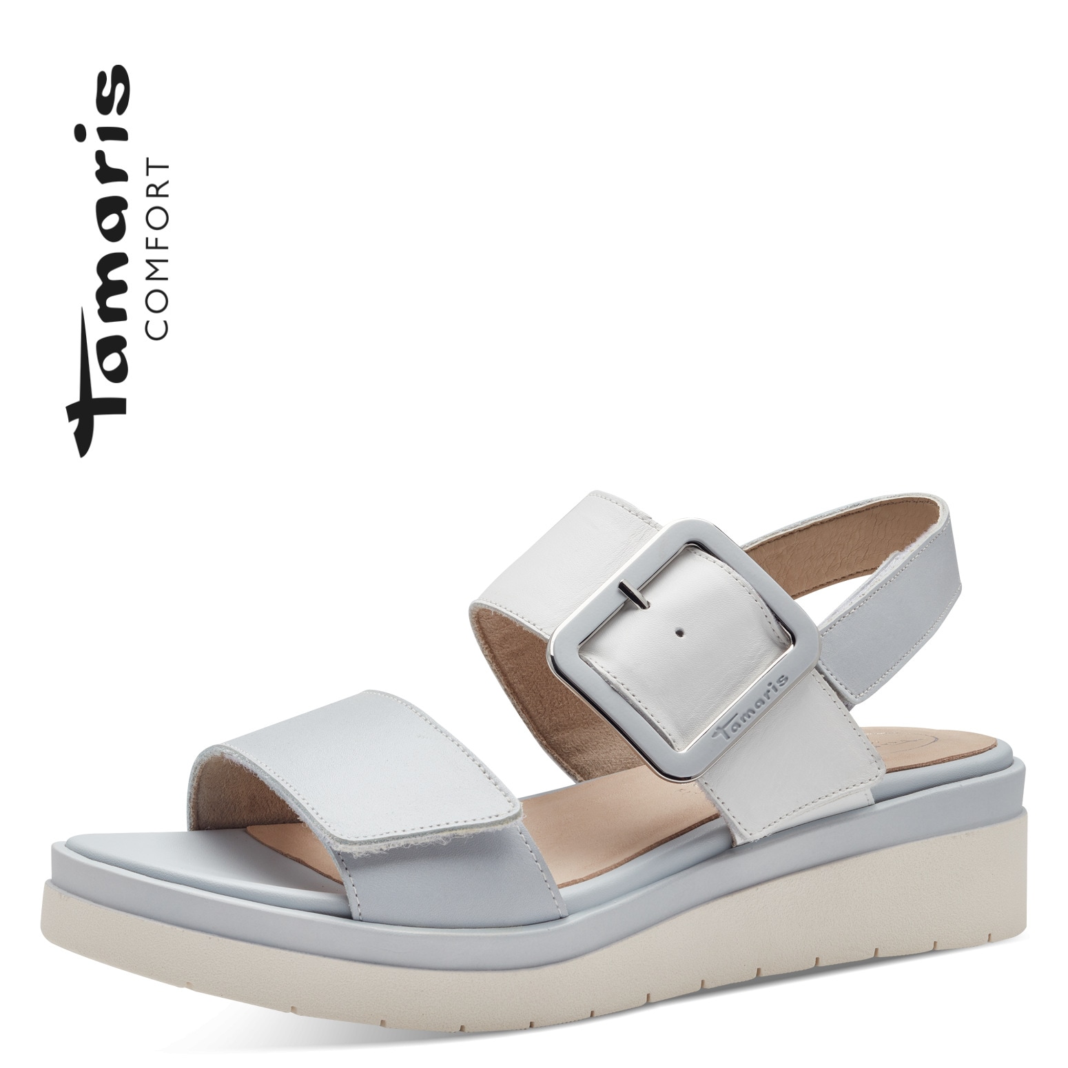 Tamaris COMFORT Sandalette, Sommerschuh, Sandale, Keilabsatz, mit verstellbarer Schnalle