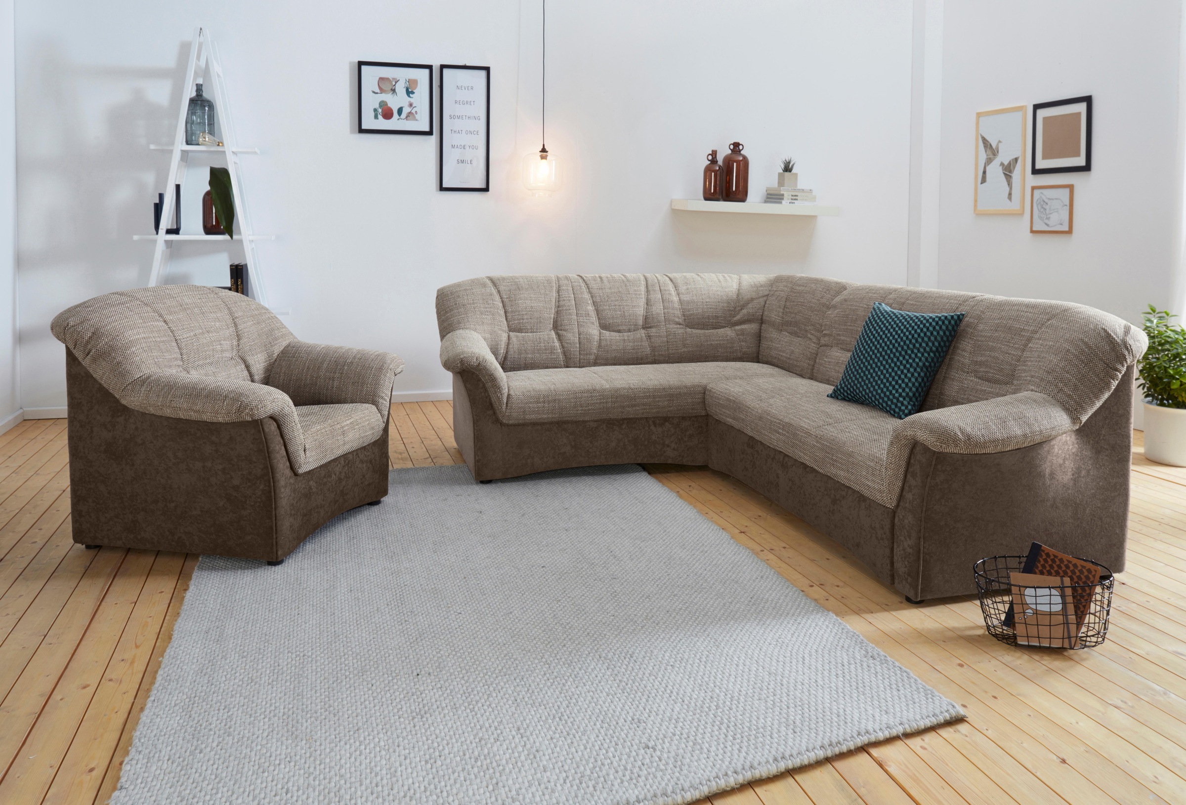 DOMO collection Ecksofa "Sarafina zeitlos&bequem, optional mit Federkern, B günstig online kaufen