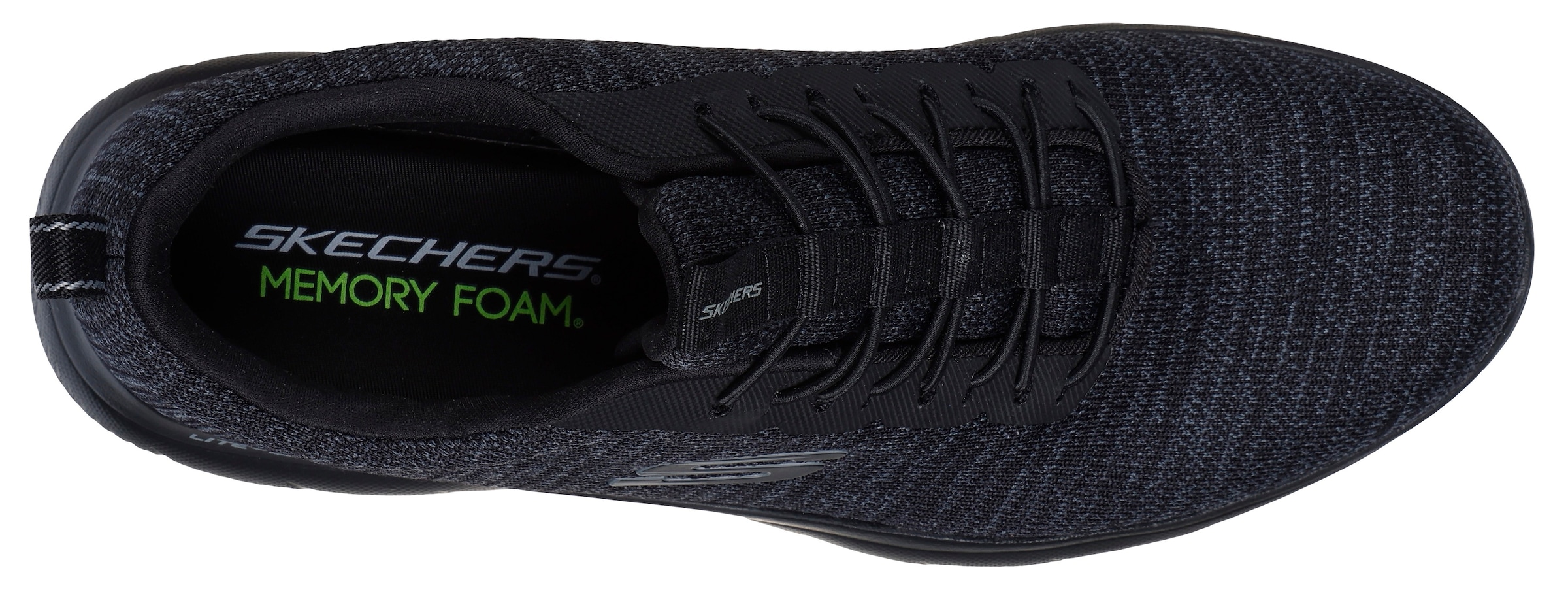 Skechers Slip-On Sneaker »SUMMITS-«, Slipper, Freizeitschuh, Halbschuh mit Elastic Schnürsenkel