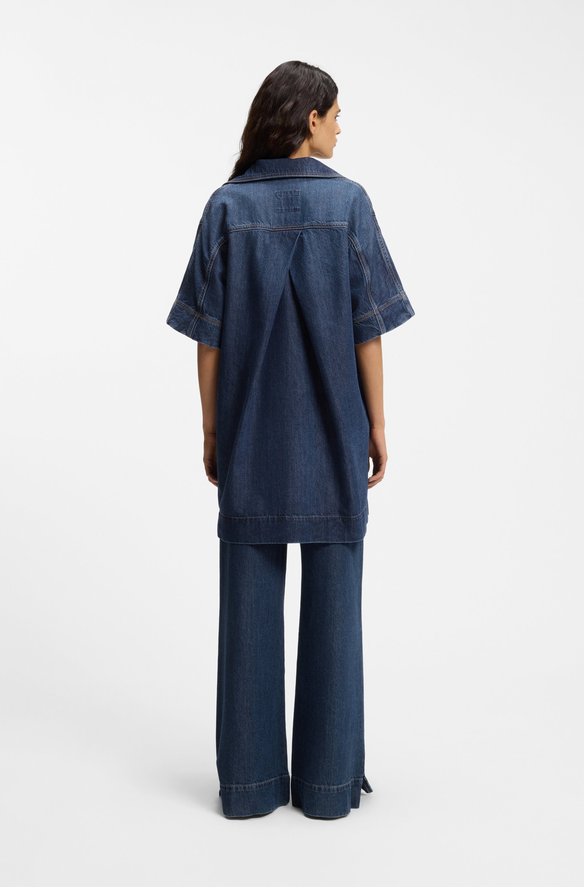 BOSS ORANGE Polokleid "POLO DRESS Premium Damenmode" Brusttaschen  Eingriff günstig online kaufen