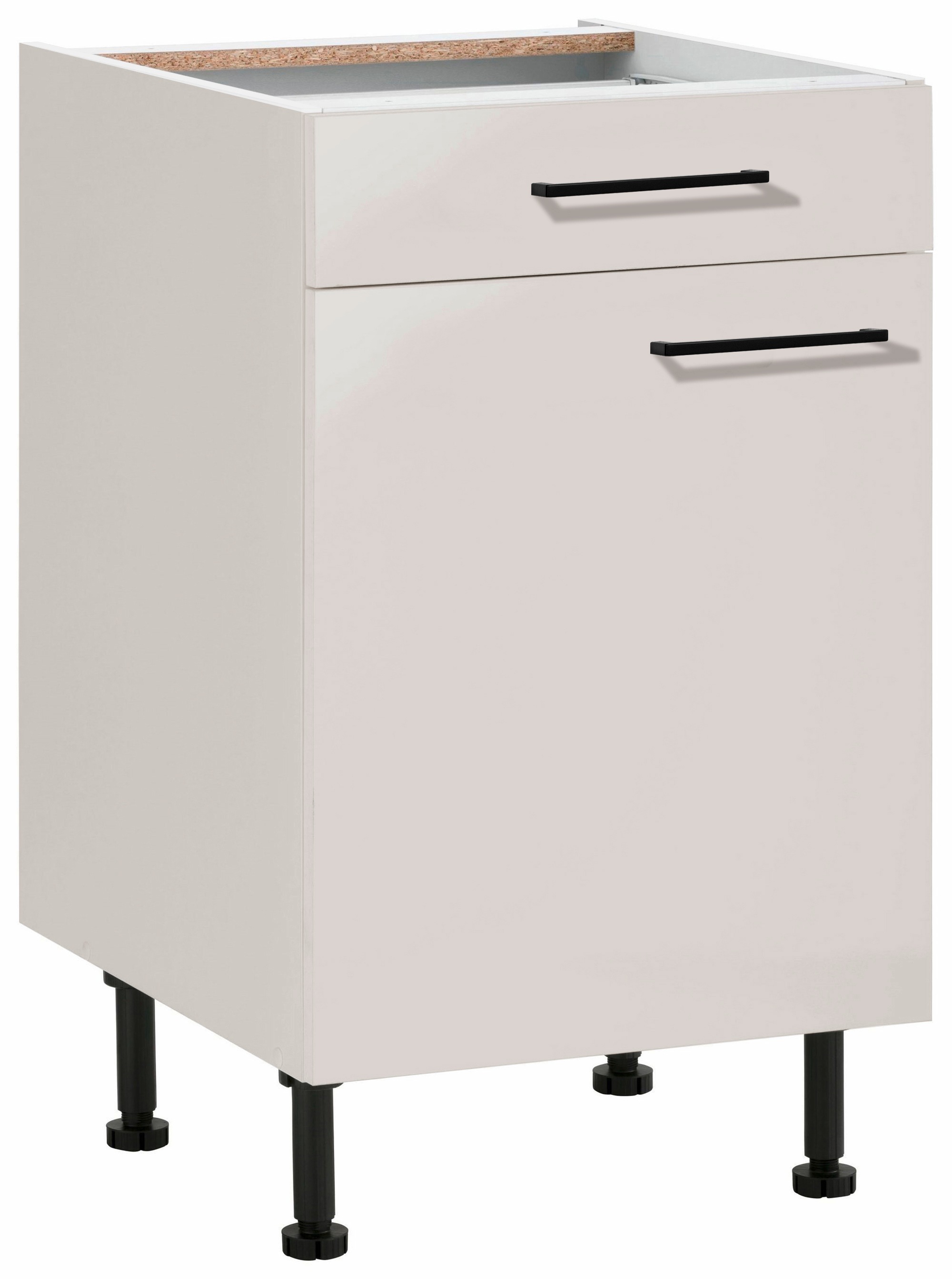 wiho Küchen "Nisos" 50 cm breit, Soft-Close in Schubkästen, verstellbare Füße, ohne Platte