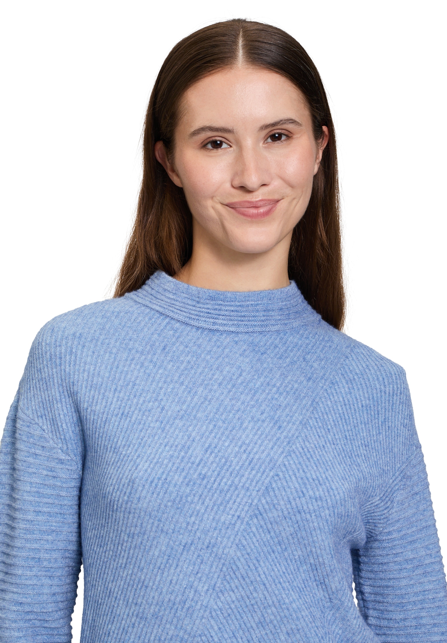 Betty Barclay Strickpullover »Betty Barclay Damen Basic-Strickpullover mit Rippenstruktur«, (1 tlg.), Kragen