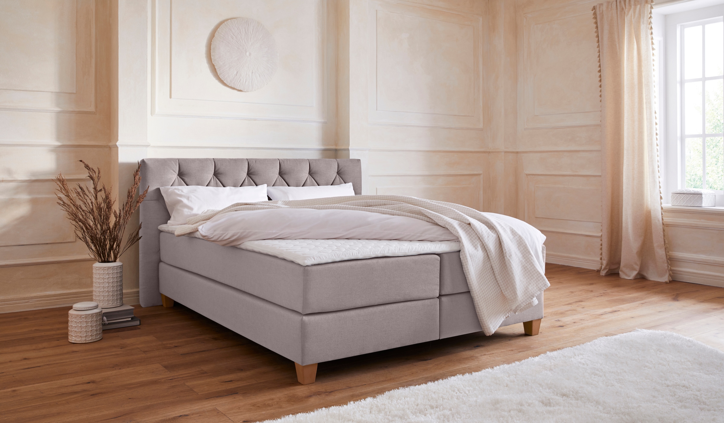 Home affaire Boxspringbett "Harmones", in 3 Breiten, Härtegrad auch im Mix günstig online kaufen
