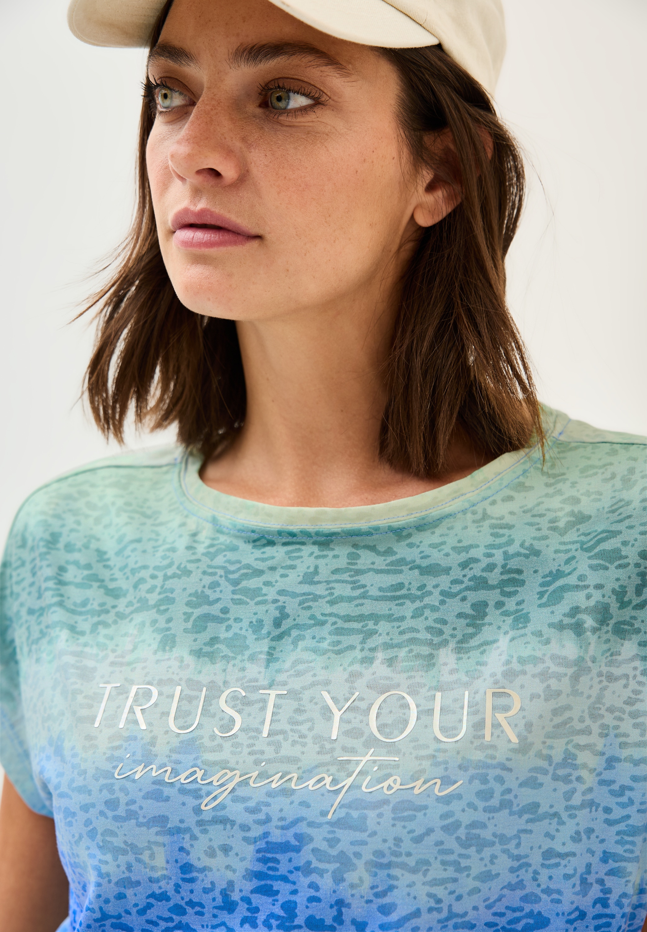 Cecil T-Shirt, in Ausbrenner-Optik