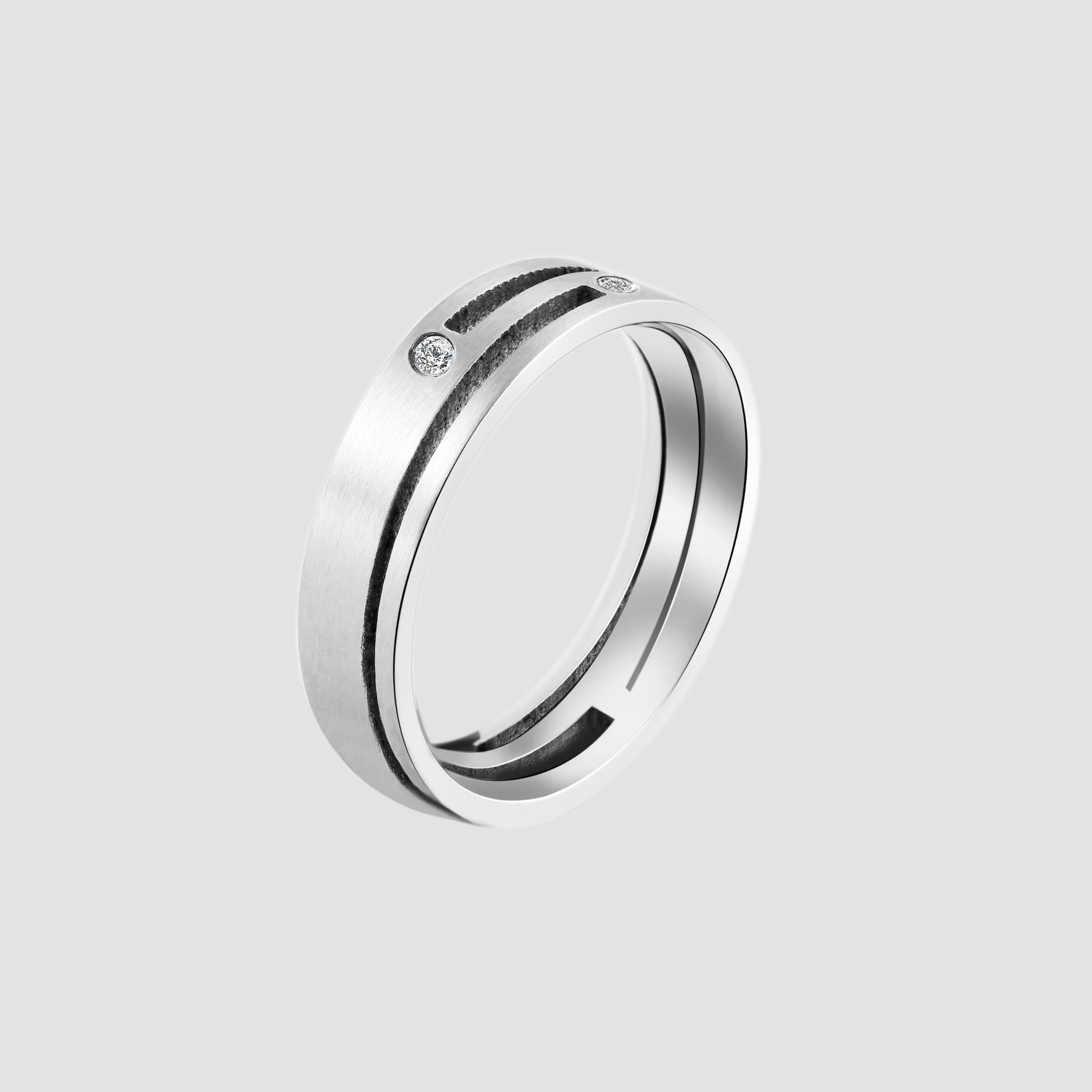 Adelia´s Fingerring »Damen Ring aus Edelstahl mit Strass Steinchen«