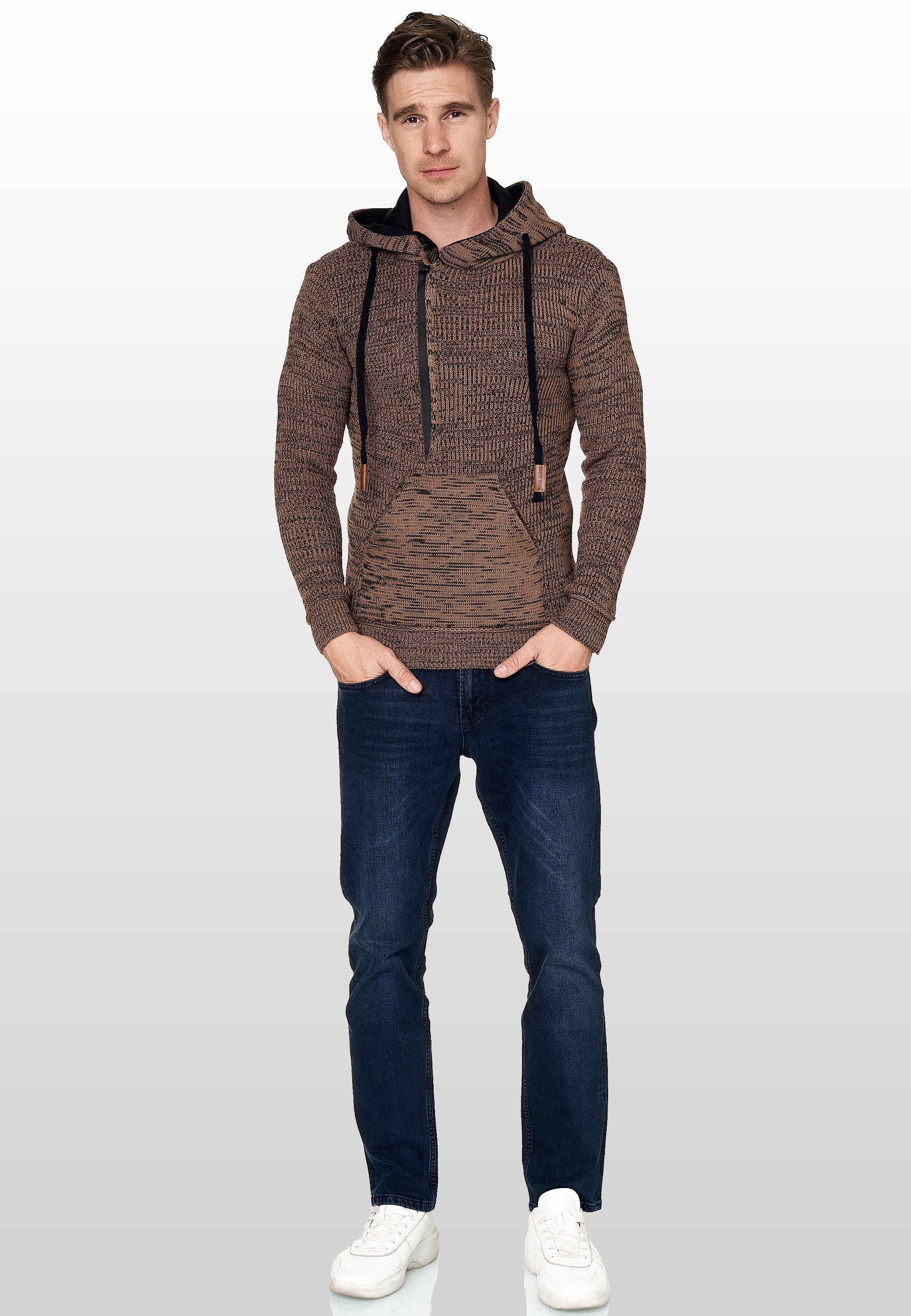Rusty Neal Kapuzensweatshirt, mit stylischem Ausschnitt