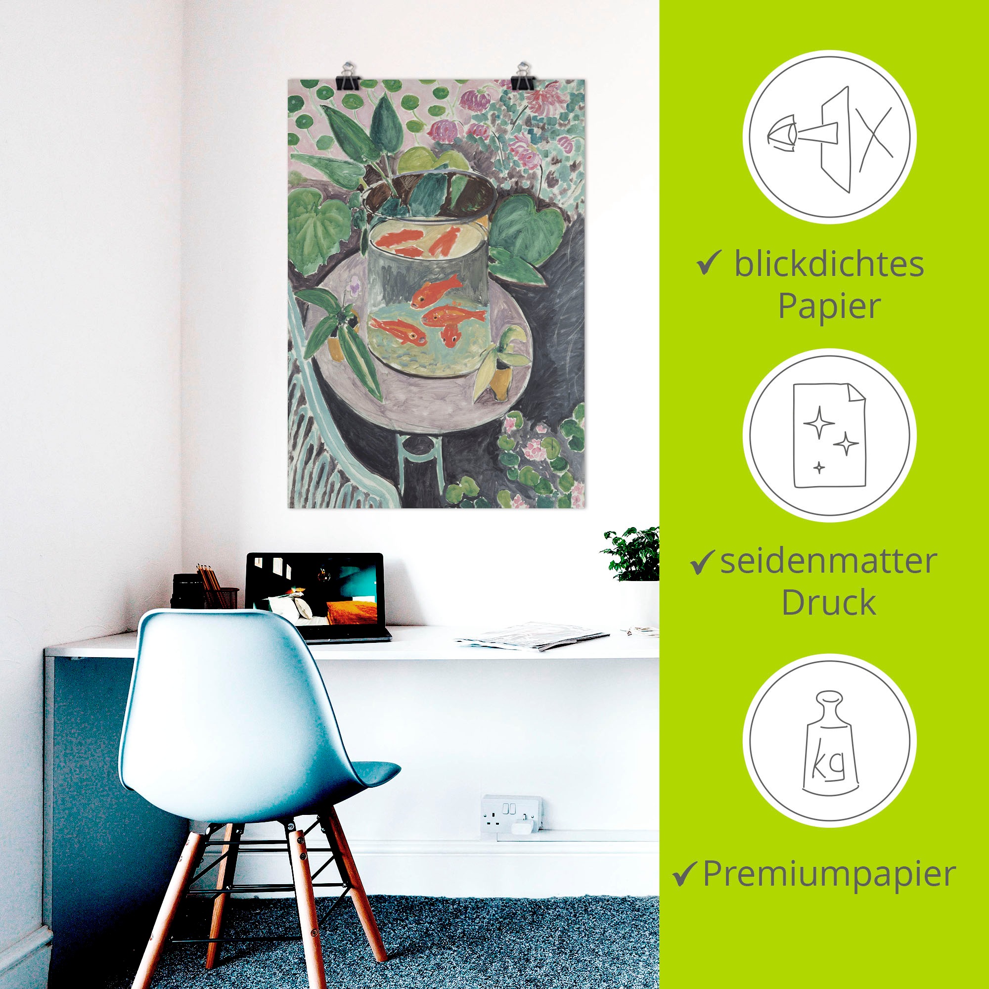 Artland Wandbild »Die Goldfische. 1911« 1 Stk. tlg. als Alubild, Leinwandbild, Poster, Wandaufkleber in verschied. Größen