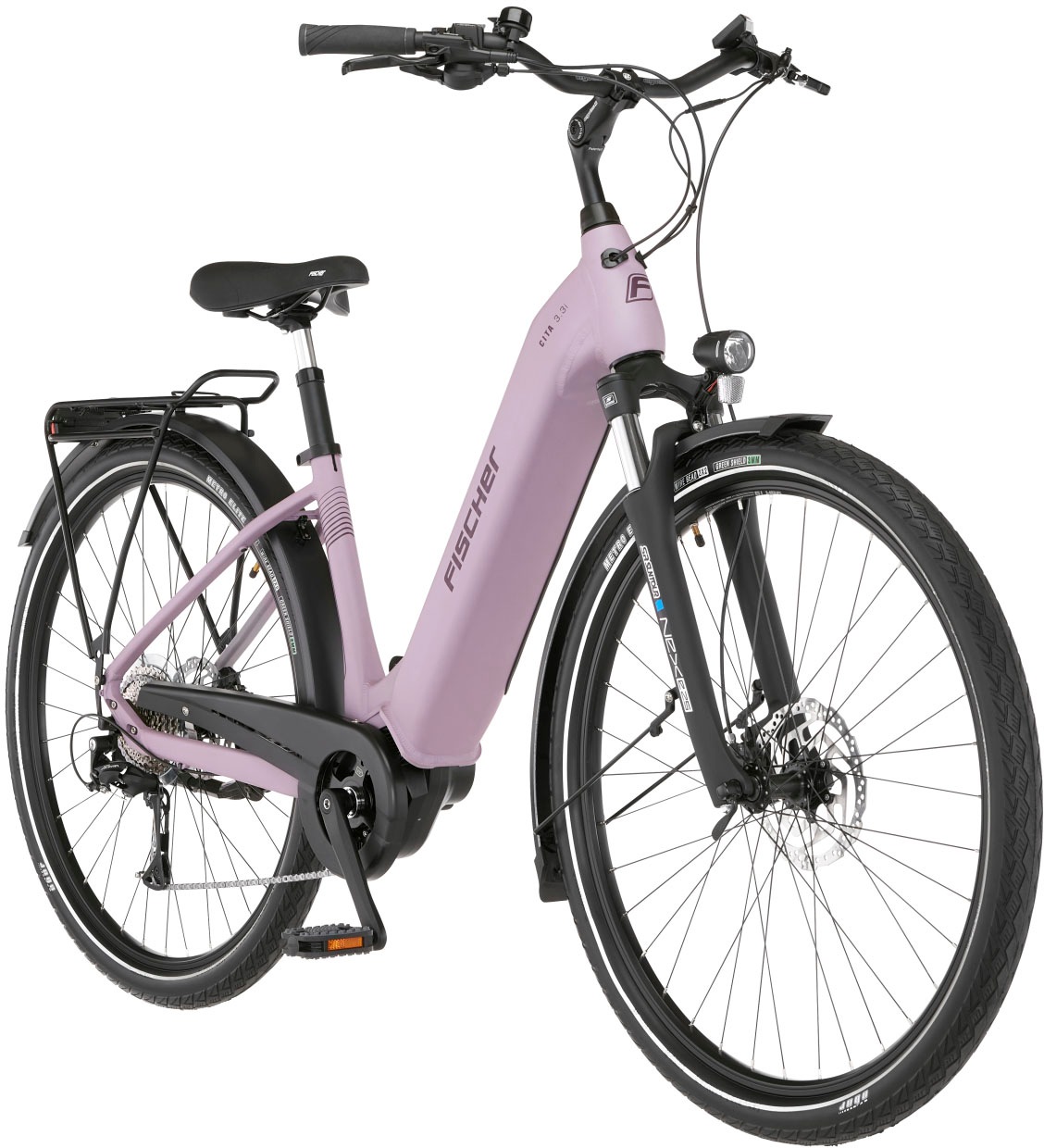FISCHER Fahrrad E-Bike »CITA 3.3I 630«, 9 Gang, Shimano, Nexus, Mittelmotor 250 W, (Schloss), Pedelec, Elektrofahrrad für Damen u. Herren