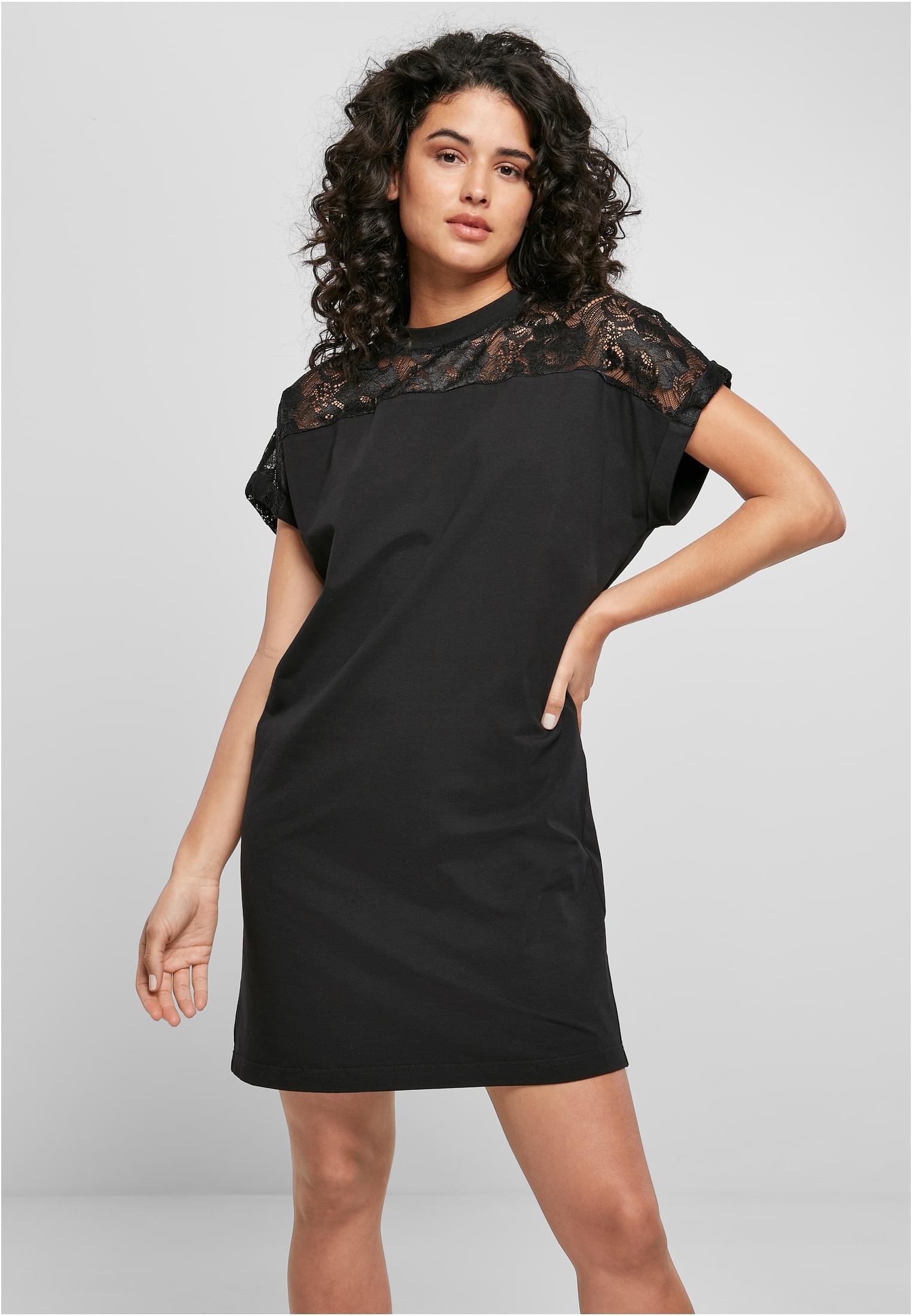 URBAN CLASSICS Jerseykleid »Damen Ladies Lace Tee Dress«, (1 tlg.) für  kaufen | BAUR