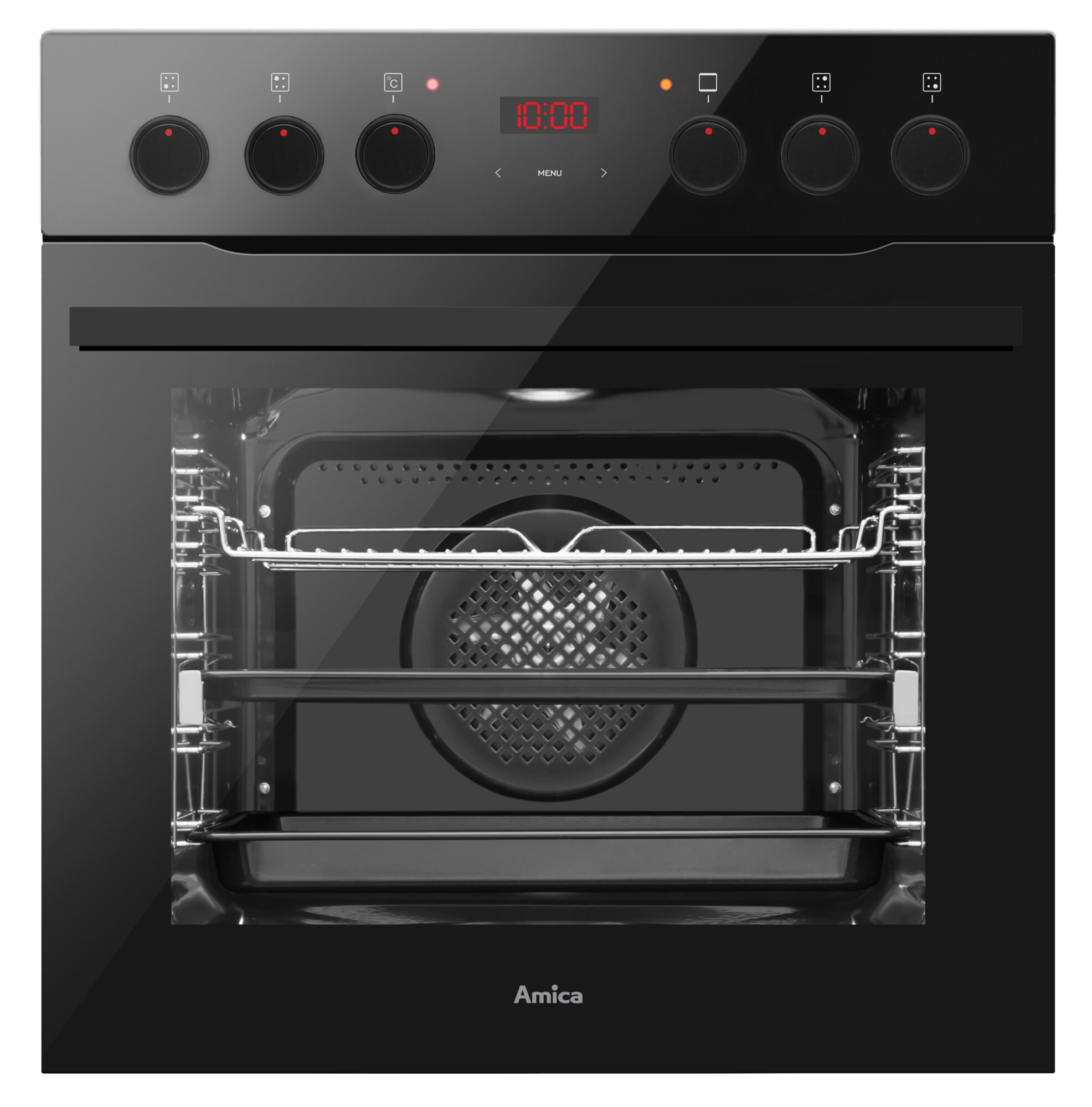 Amica Elektro-Herd-Set Fusion Design »EHCX 933 200 S«, mit 1-fach-Teleskopauszug, Steam Clean, (Set, 1 St.)