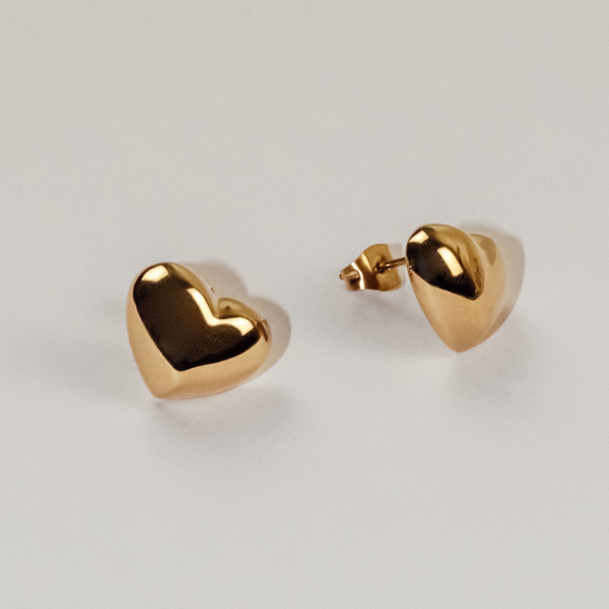 Echtzeit Paar Ohrstecker »Schmuck Geschenk Edelstahl Ohrringe Puffy Heart Herz«