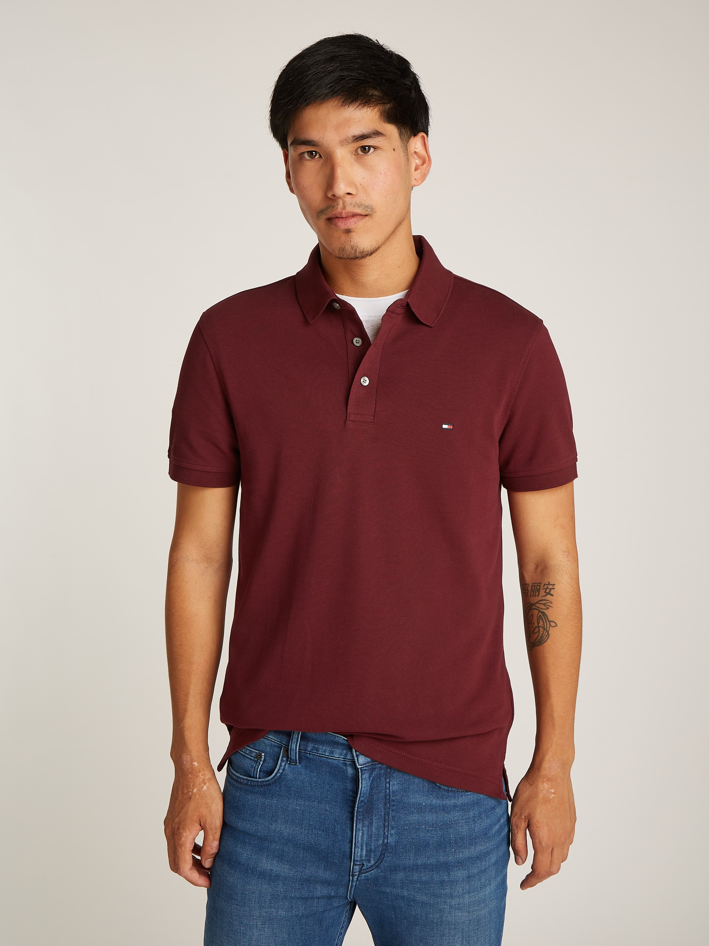 Tommy Hilfiger Poloshirt »1985 SLIM POLO«, aus leicht strukturiertem Piqué-Material