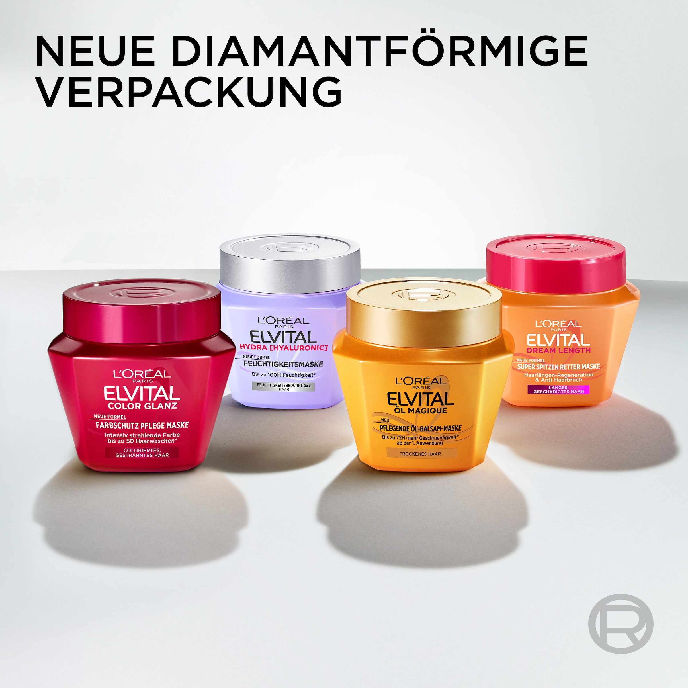 L'ORÉAL PARIS Haarmaske »ELVITAL COLOR GLANZ MASKE« für coloriertes, gesträhntes Haar