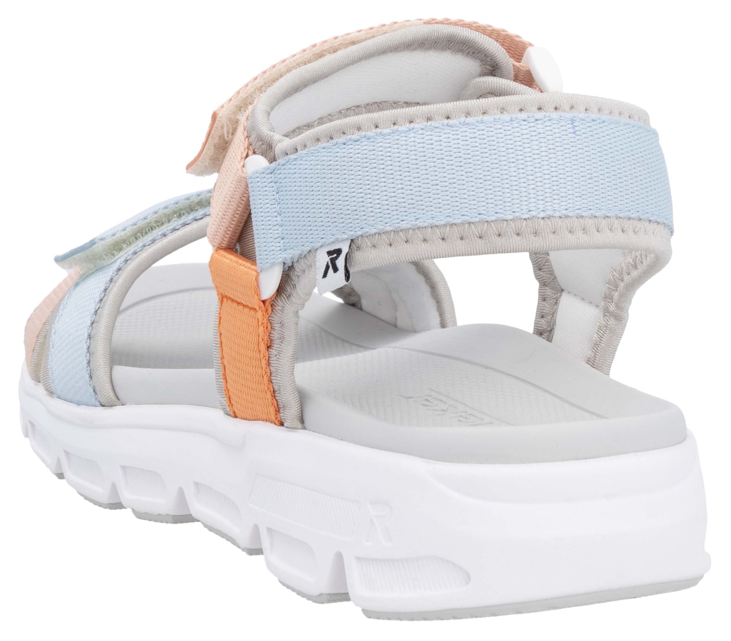 RIEKER Sport Sandale, Riemchensandale, Outdoorsandale mit Klett, maschinenwaschbar
