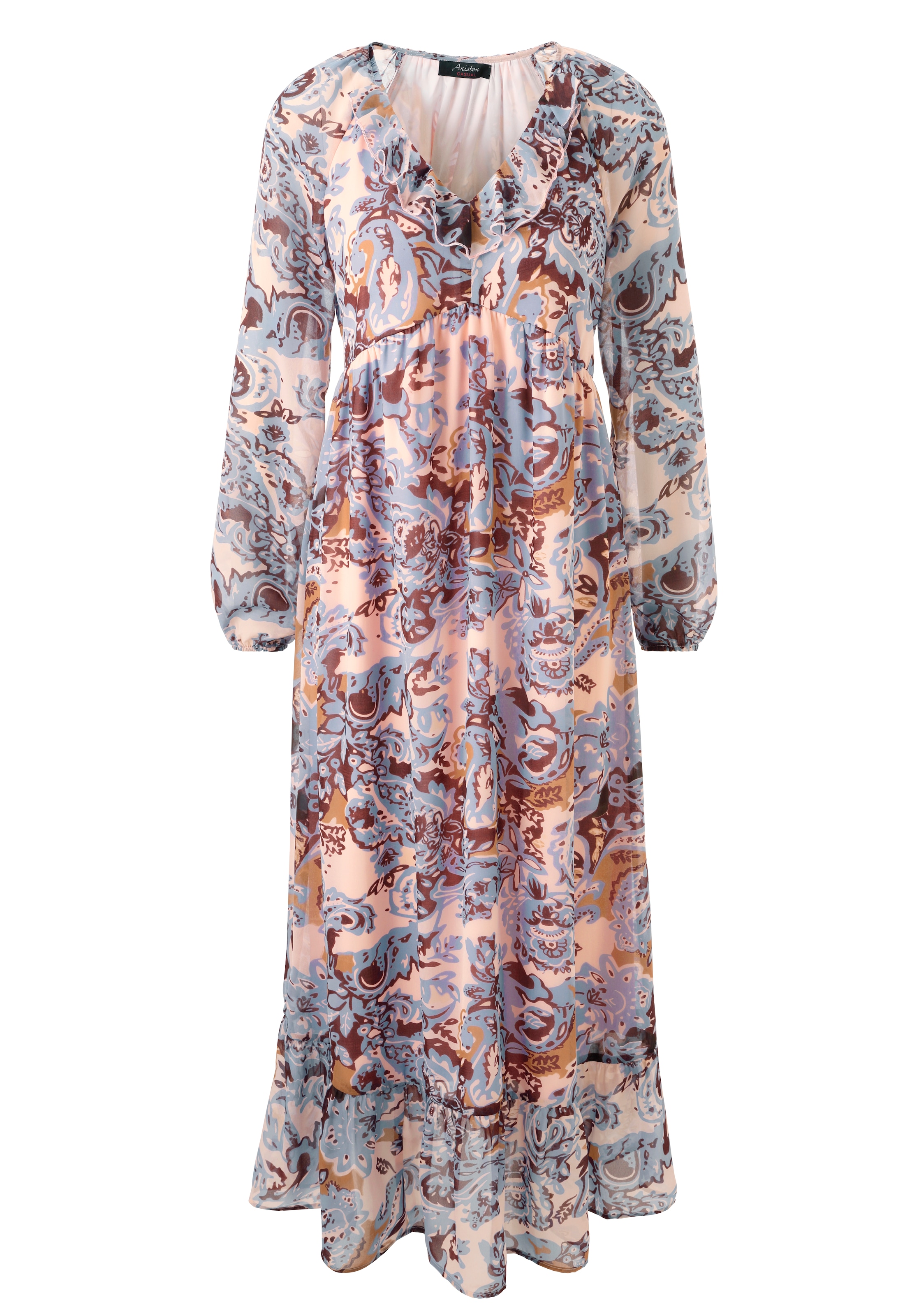 Aniston CASUAL Maxikleid, mit fantasievollem, grafischen Druck - NEUE KOLLEKTION