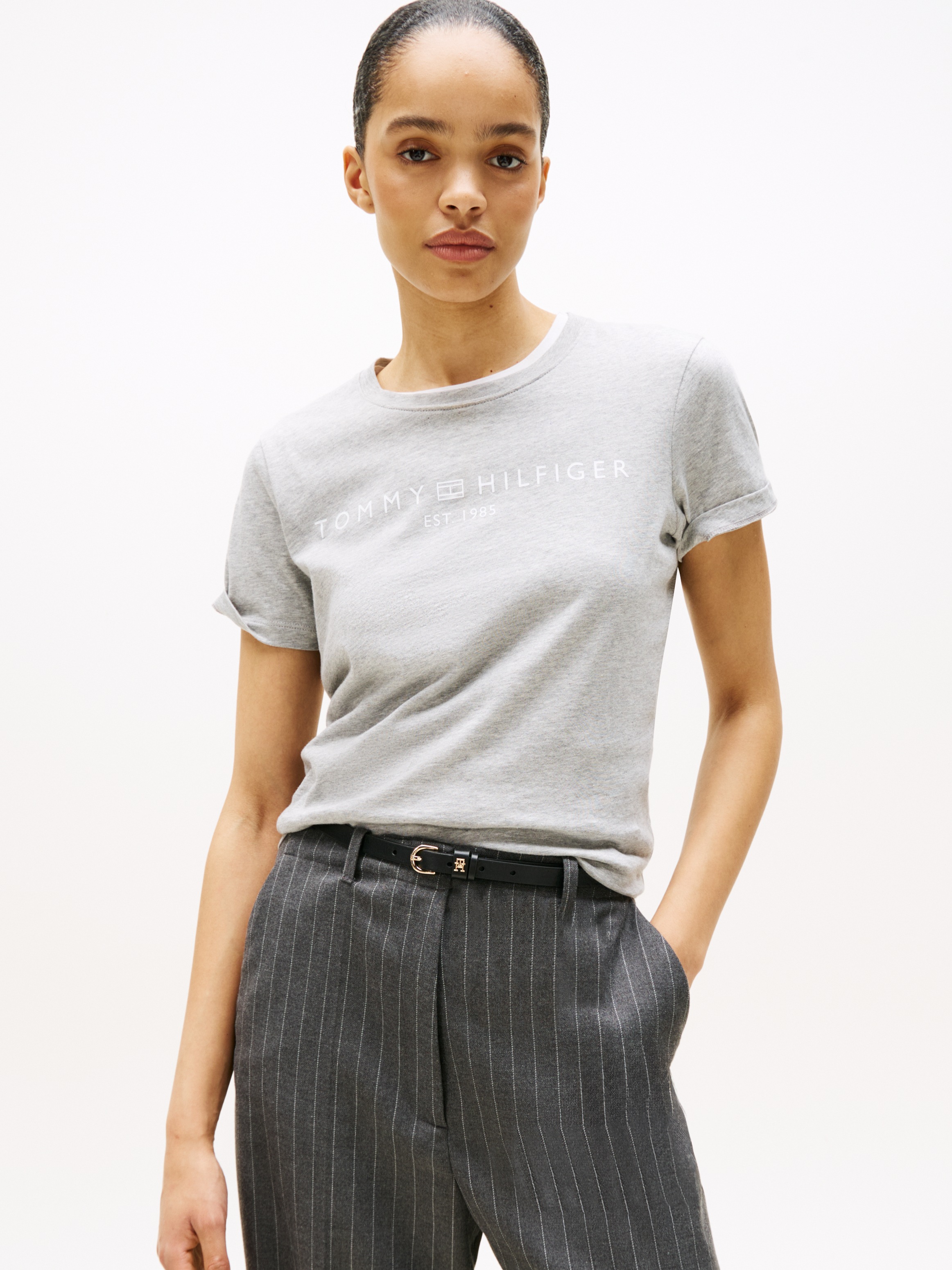 Tommy Hilfiger T-Shirt "REG CORP LOGO C-NK SS", mit Logoschriftzug günstig online kaufen