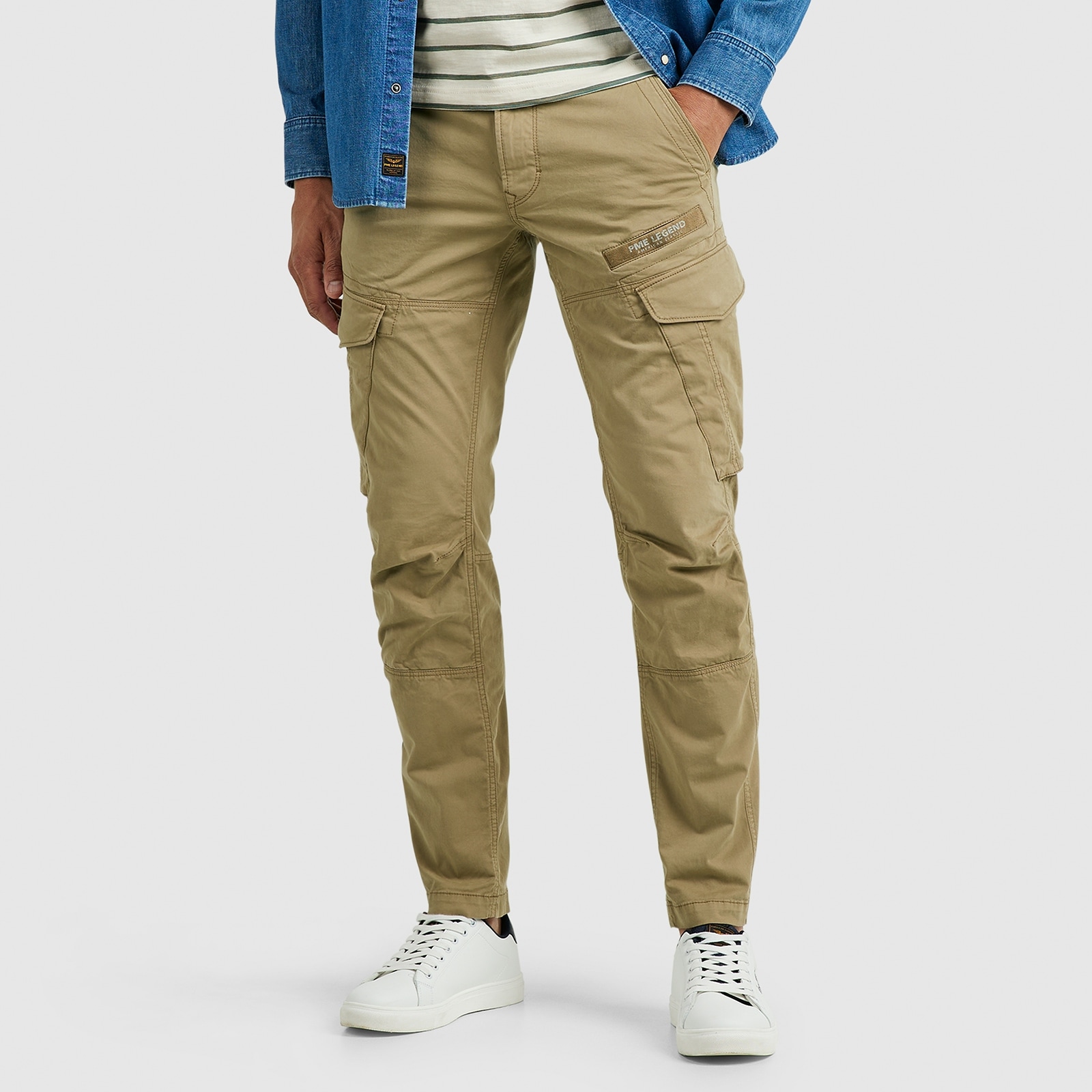 PME LEGEND Cargohose "Nordrop Stretch Twill" mit Logo Stickerei günstig online kaufen