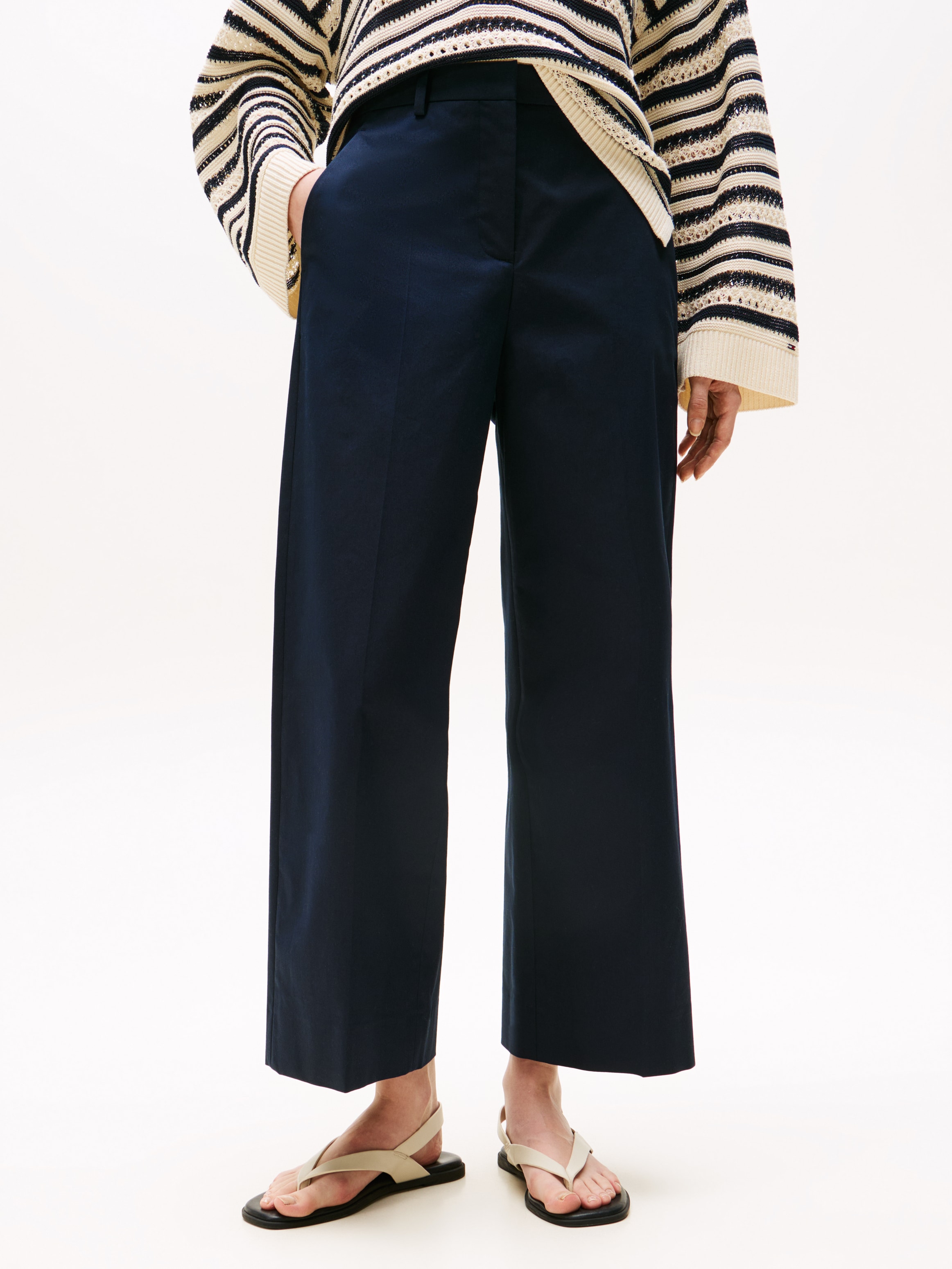 Tommy Hilfiger Chinohose "COTTON WIDE LEG ANKLE CHINO PANT" günstig online kaufen