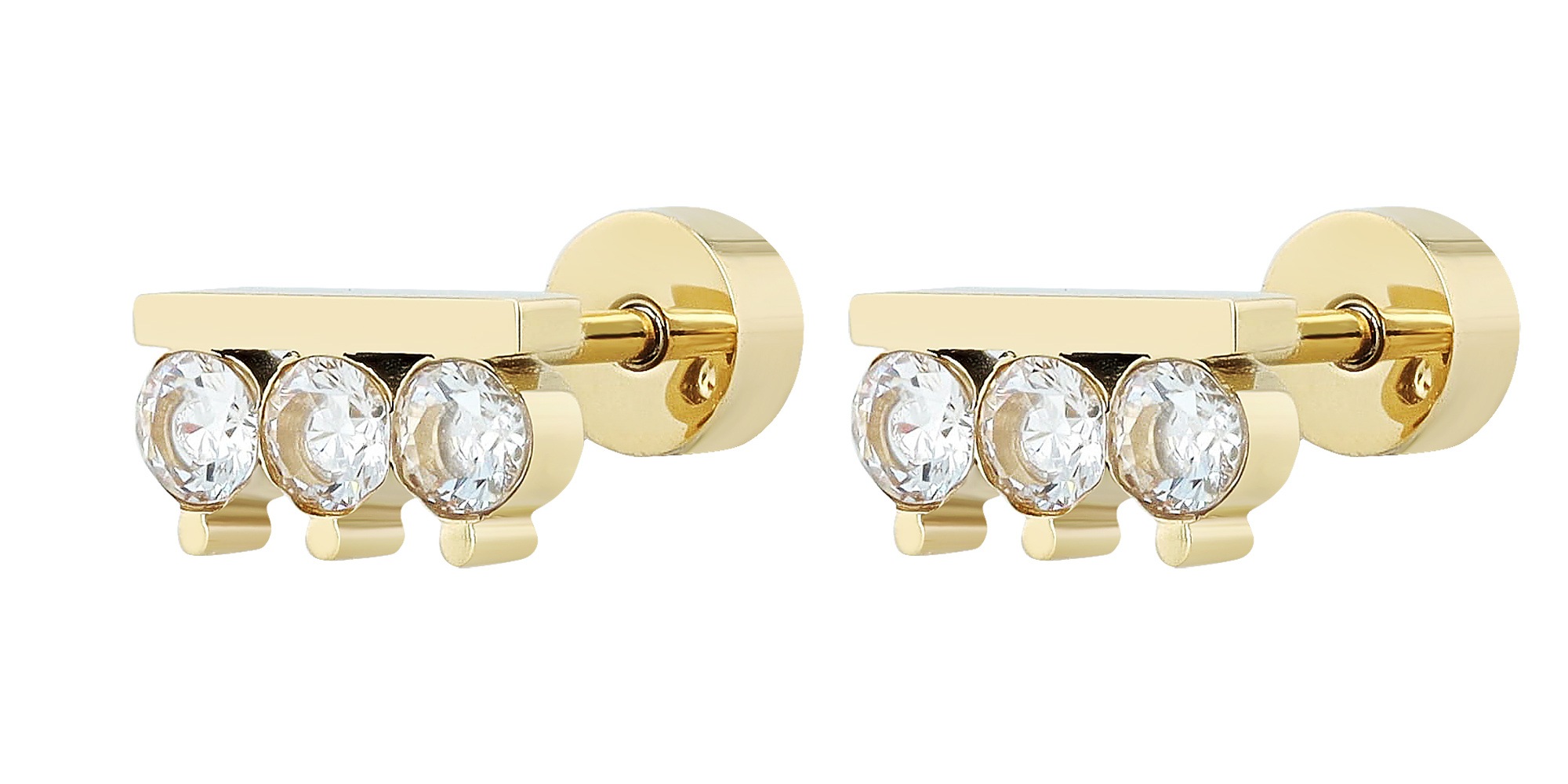 Adelia´s Paar Ohrhänger »Damen Ohrringe – Ohrstecker aus Edelstahl mit Zirkonia« Ein kleines Geschenk mit großer Wirkung