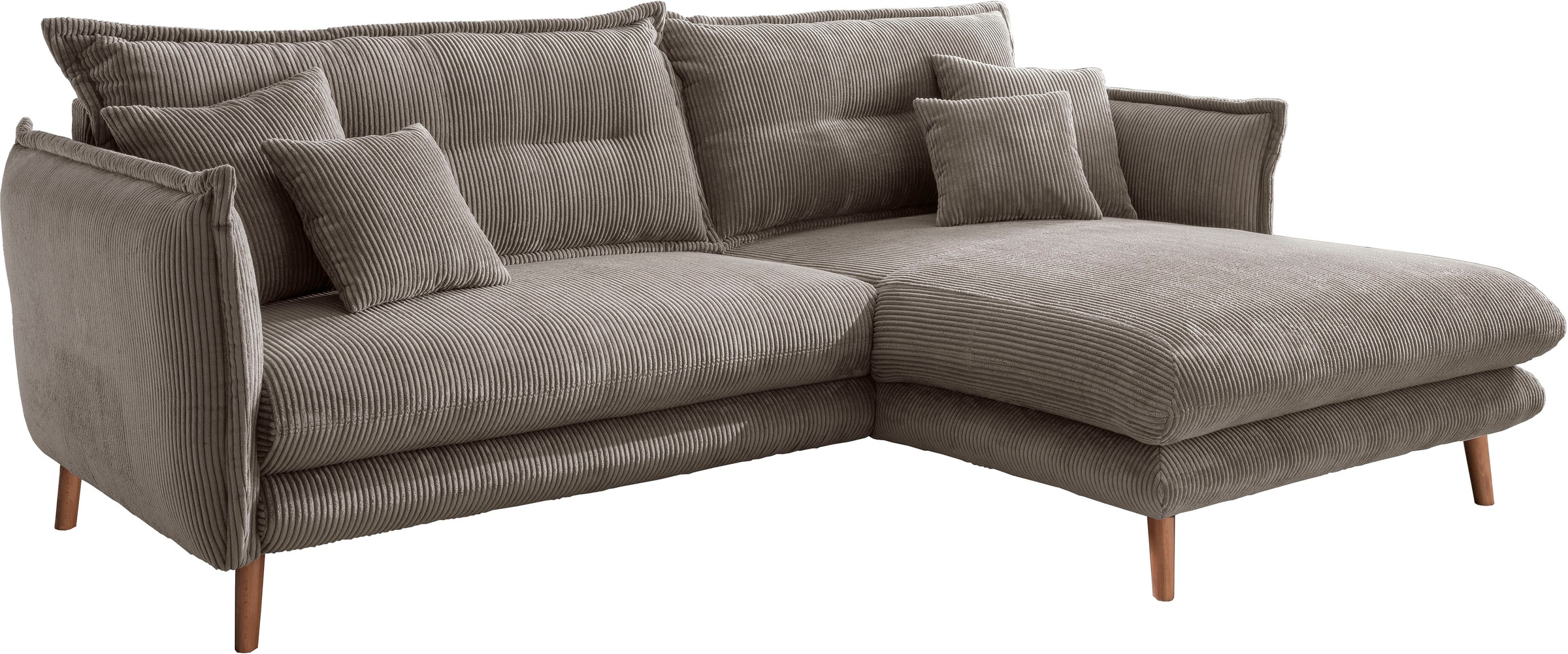 Thumbnail - INOSIGN Ecksofa "Lazio modern und bequem, schmale Armlehnen, tolle Detailverarbeitung", zwei verschiedene Fußfarben wähl...