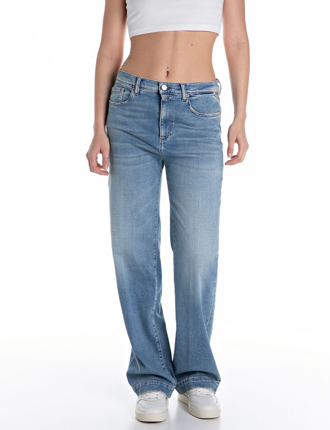 Replay Straight-Jeans »MELJA«, mit weitem Bein