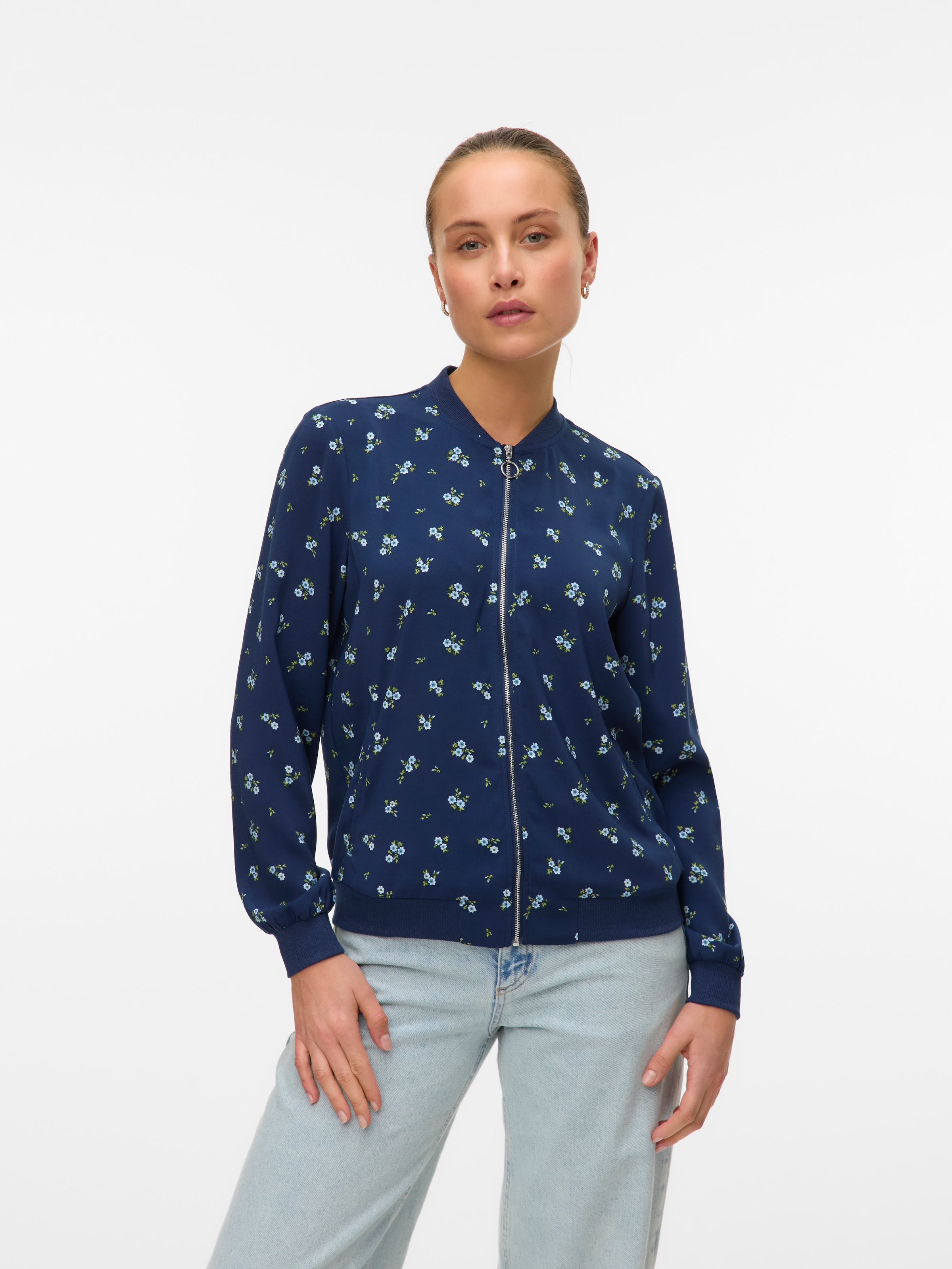Vero Moda Blouson "VMCOCO L/S BOMBER AOP WVN NOOS" Materialmix günstig online kaufen